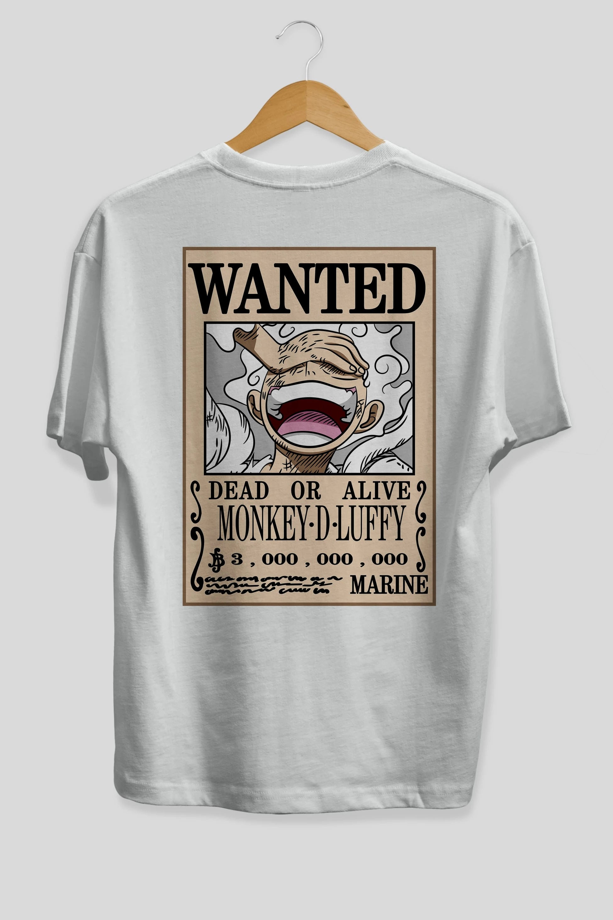 CARTEL LUFFY GEAR 5 Anime Arka Baskılı Oversize t-shirt Erkek Kadın Unisex
