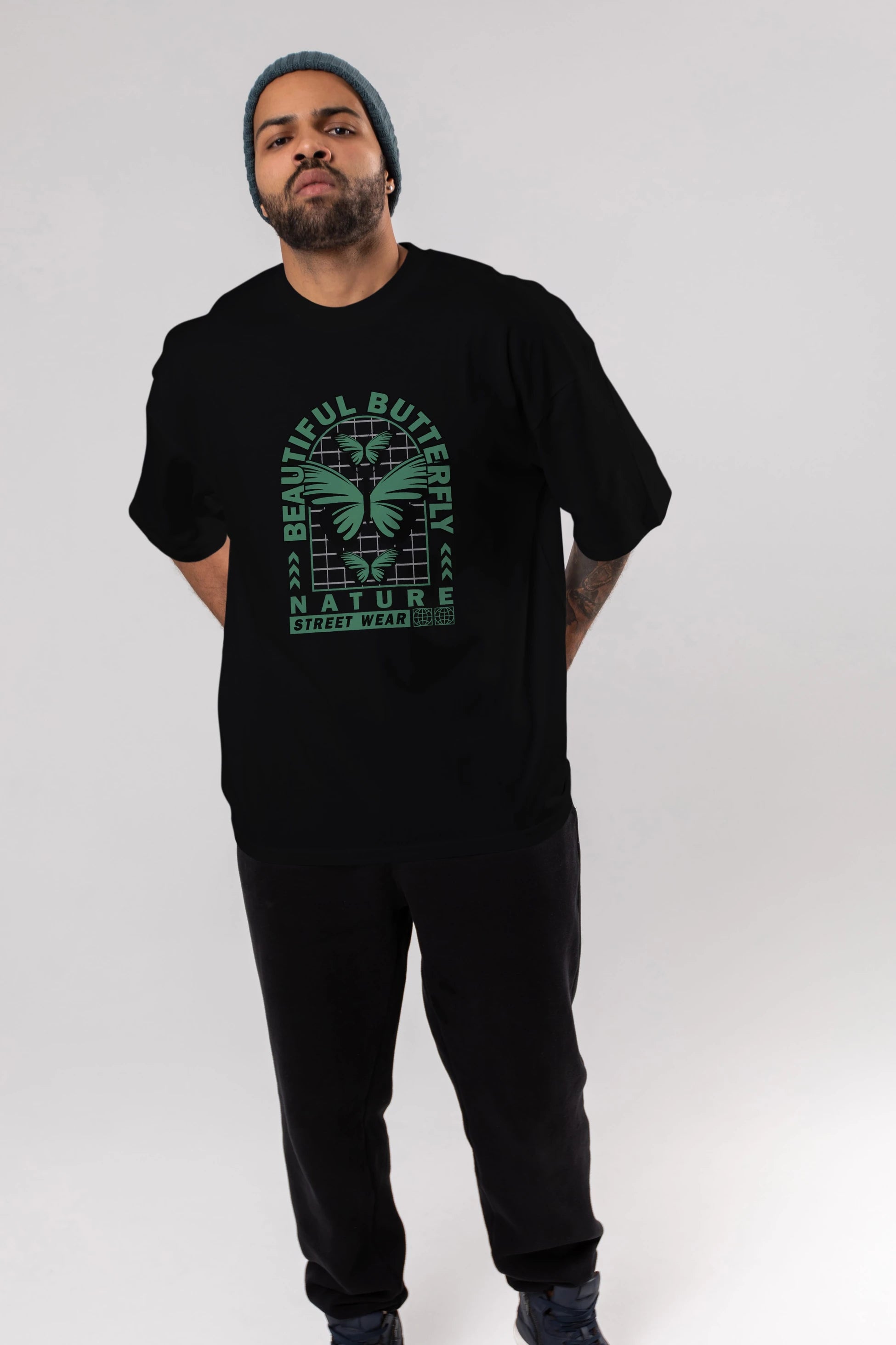 Beautiful Butterfly Ön Baskılı Oversize t-shirt Erkek Kadın Unisex