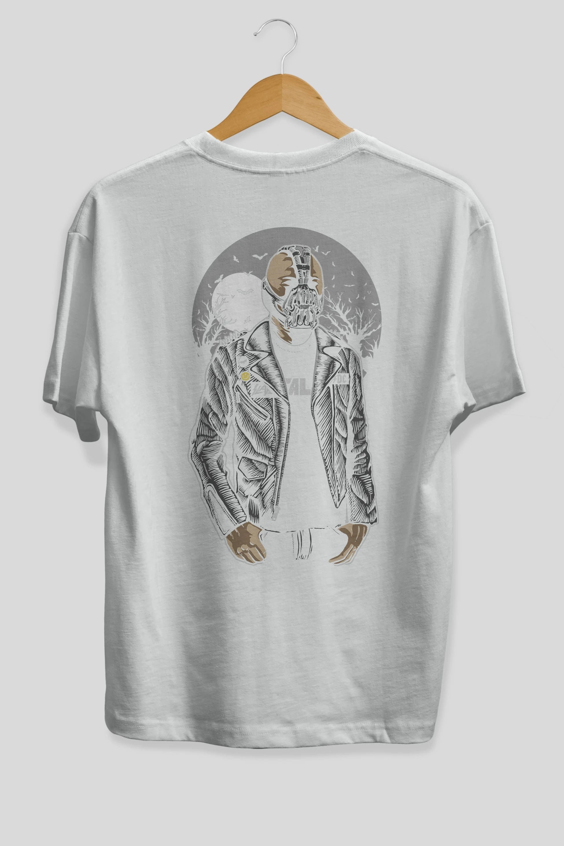 Bane Arka Baskılı Oversize t-shirt Erkek Kadın Unisex %100 Pamuk
