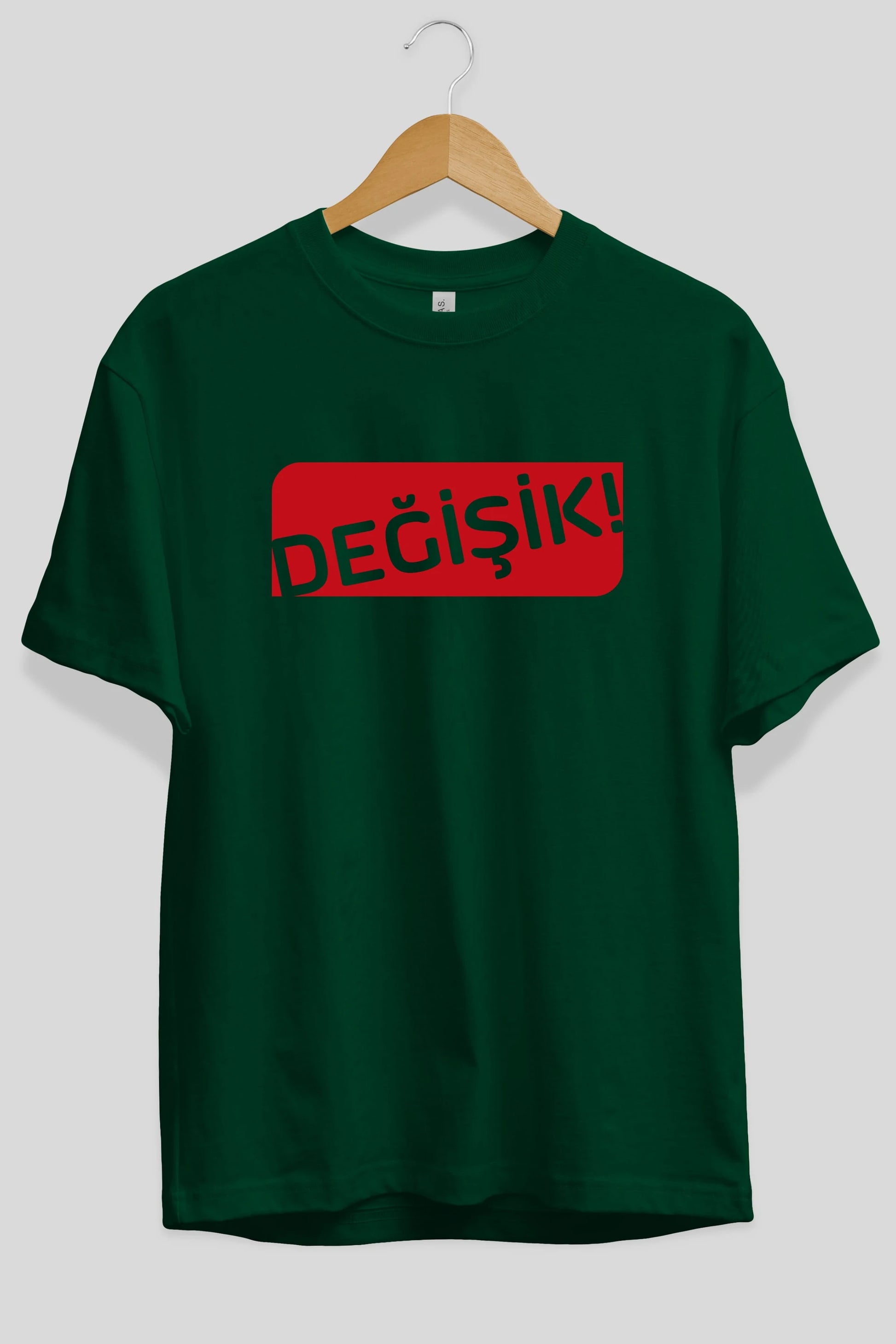 Değişik Ön Baskılı Oversize t-shirt %100 pamuk Erkek Kadın Unisex