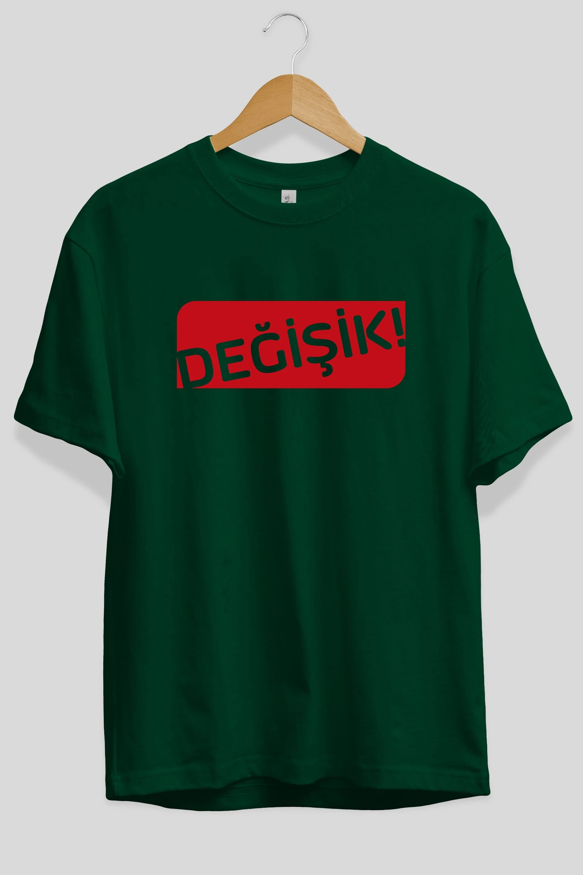 Değişik Ön Baskılı Oversize t-shirt %100 pamuk Erkek Kadın Unisex