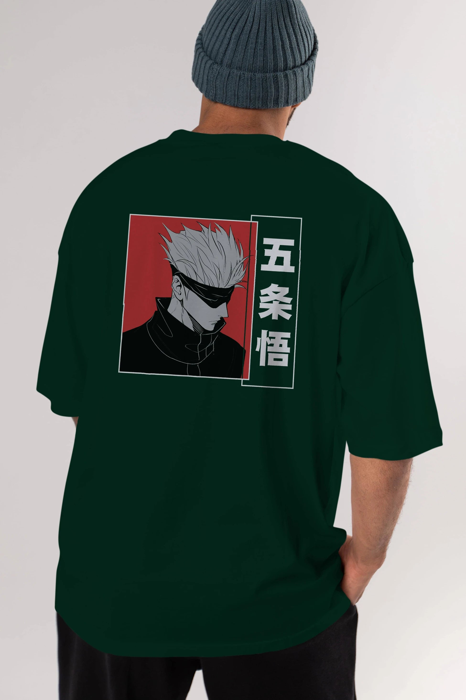 JUJUTSU KAISEN 2 Anime Arka Baskılı Oversize t-shirt Erkek Kadın Unisex
