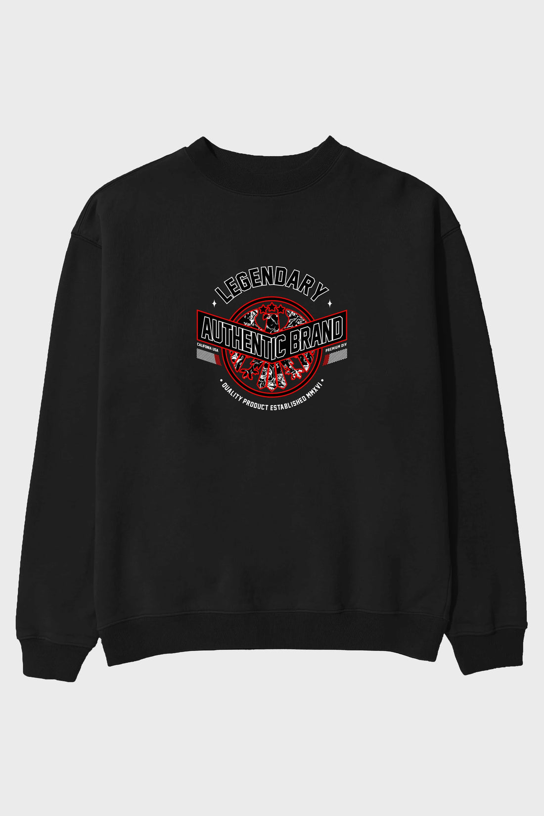 Legendary Brand Ön Baskılı Oversize Sweatshirt Erkek Kadın Unisex