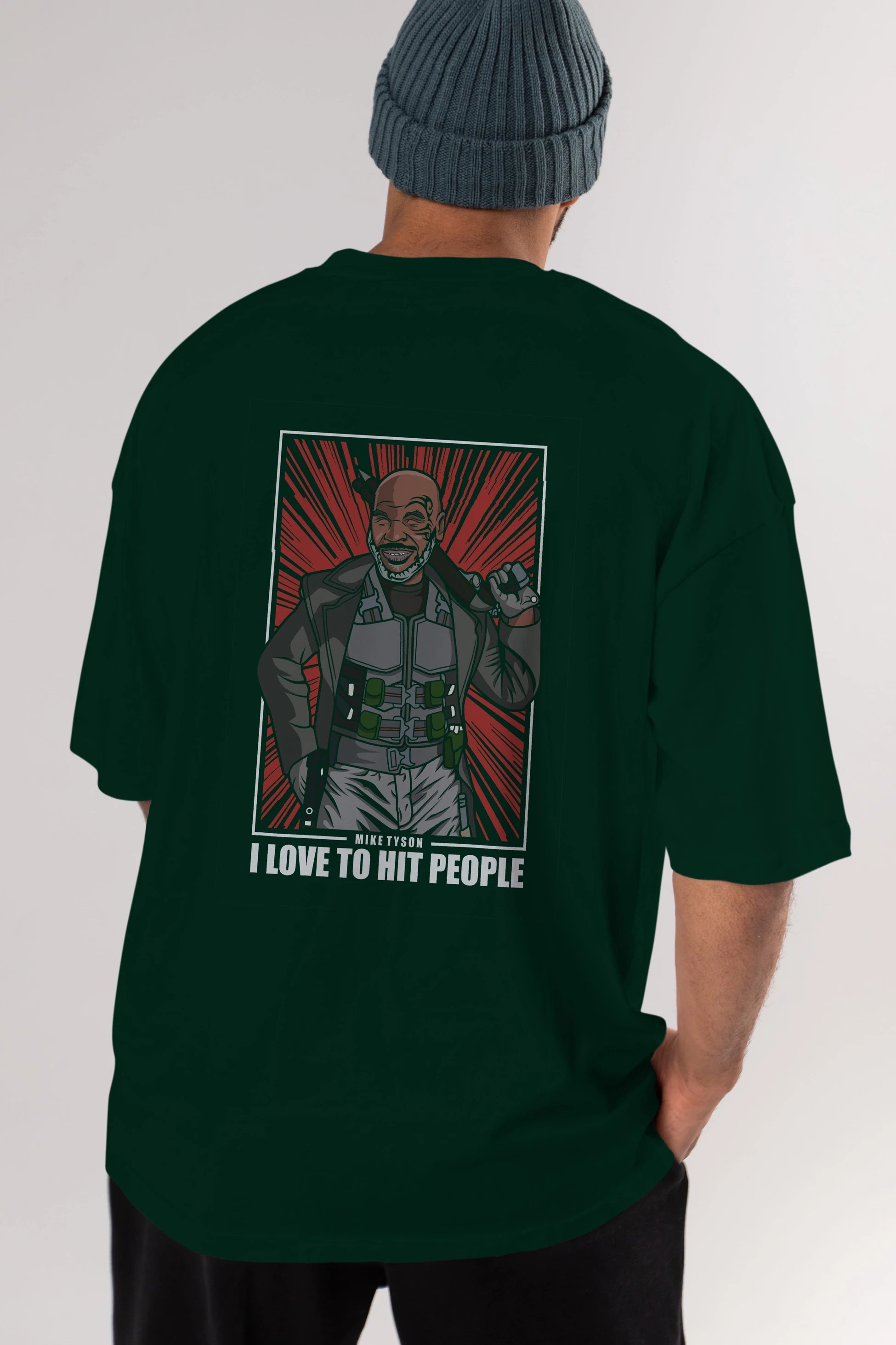 Blade Tyson Arka Baskılı Oversize t-shirt Erkek Kadın Unisex %100 Pamuk tişort