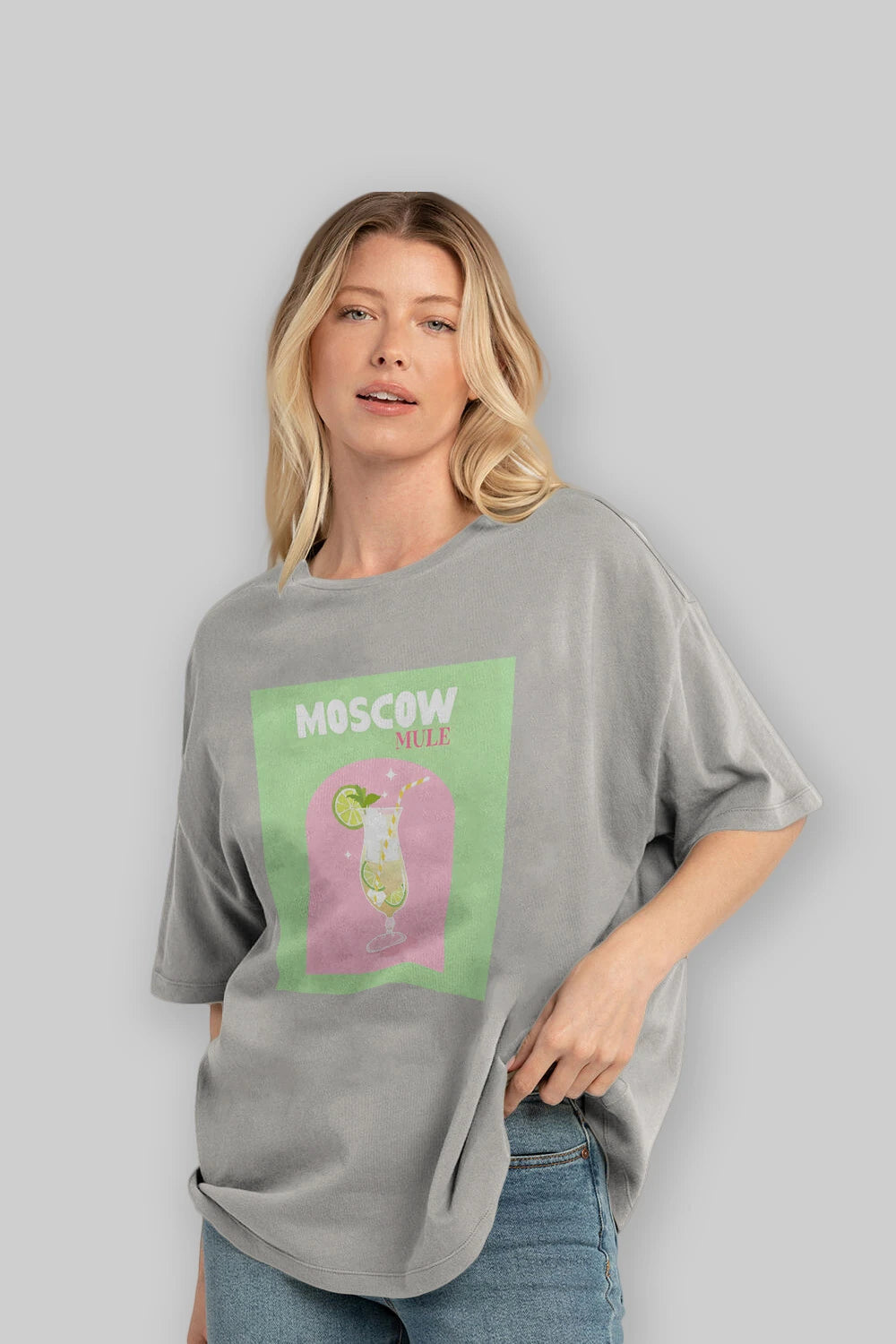 Moscow Mule 5 Ön Baskılı Oversize t-shirt Erkek Kadın Unisex %100 Pamuk Bisiklet Yaka tişort