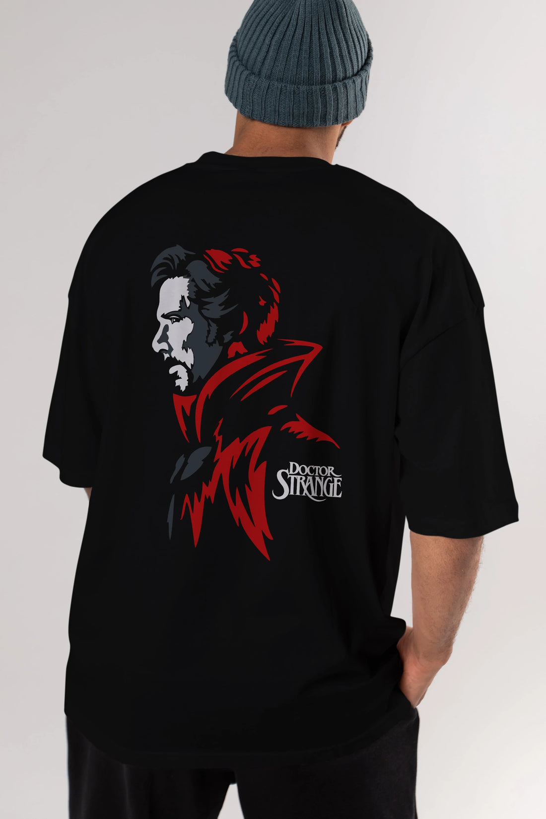 Doctor Strange (2) Arka Baskılı Oversize t-shirt Erkek Kadın Unisex %100 Pamuk Bisiklet Yaka tişort