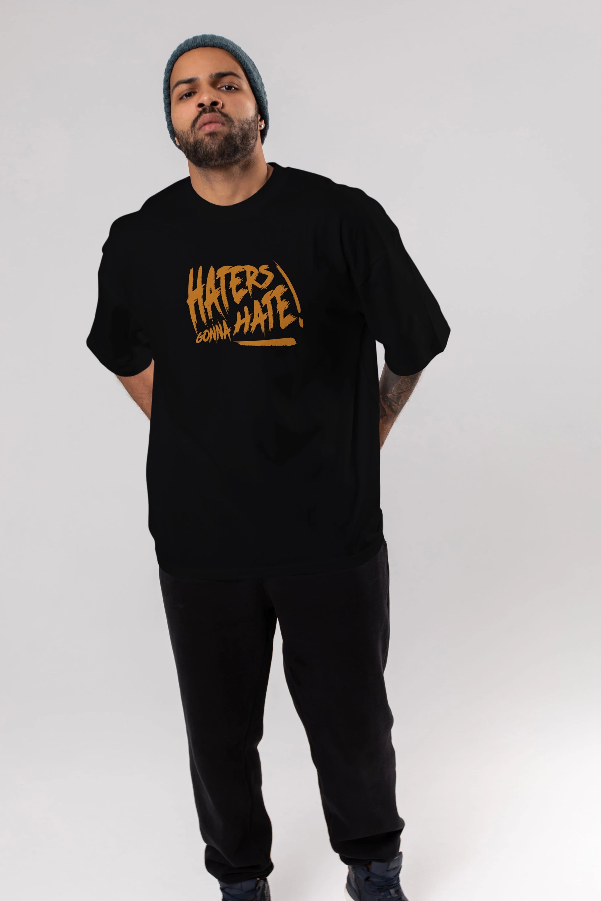 Hater Gonna Hate Ön Baskılı Oversize t-shirt Erkek Kadın Unisex