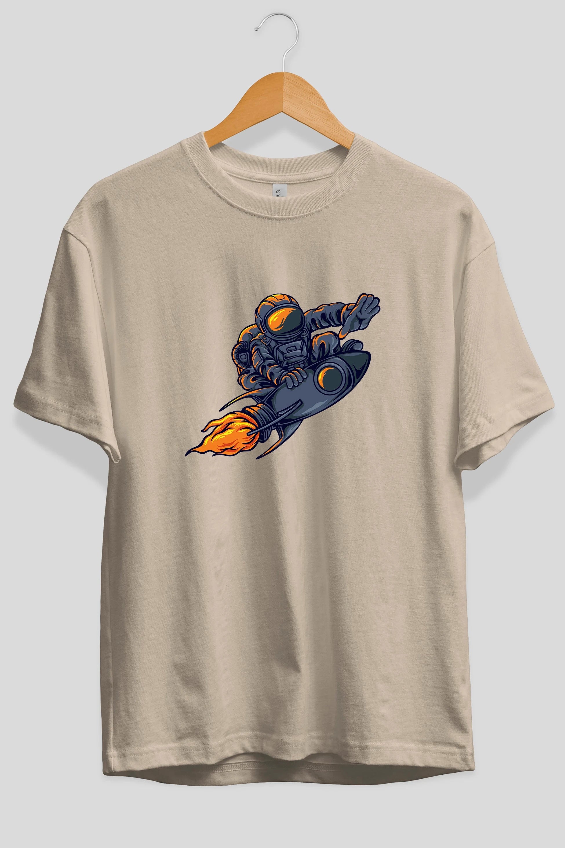 Astrocket Illustration Tshirt Ön Baskılı Oversize t-shirt Erkek Kadın Unisex