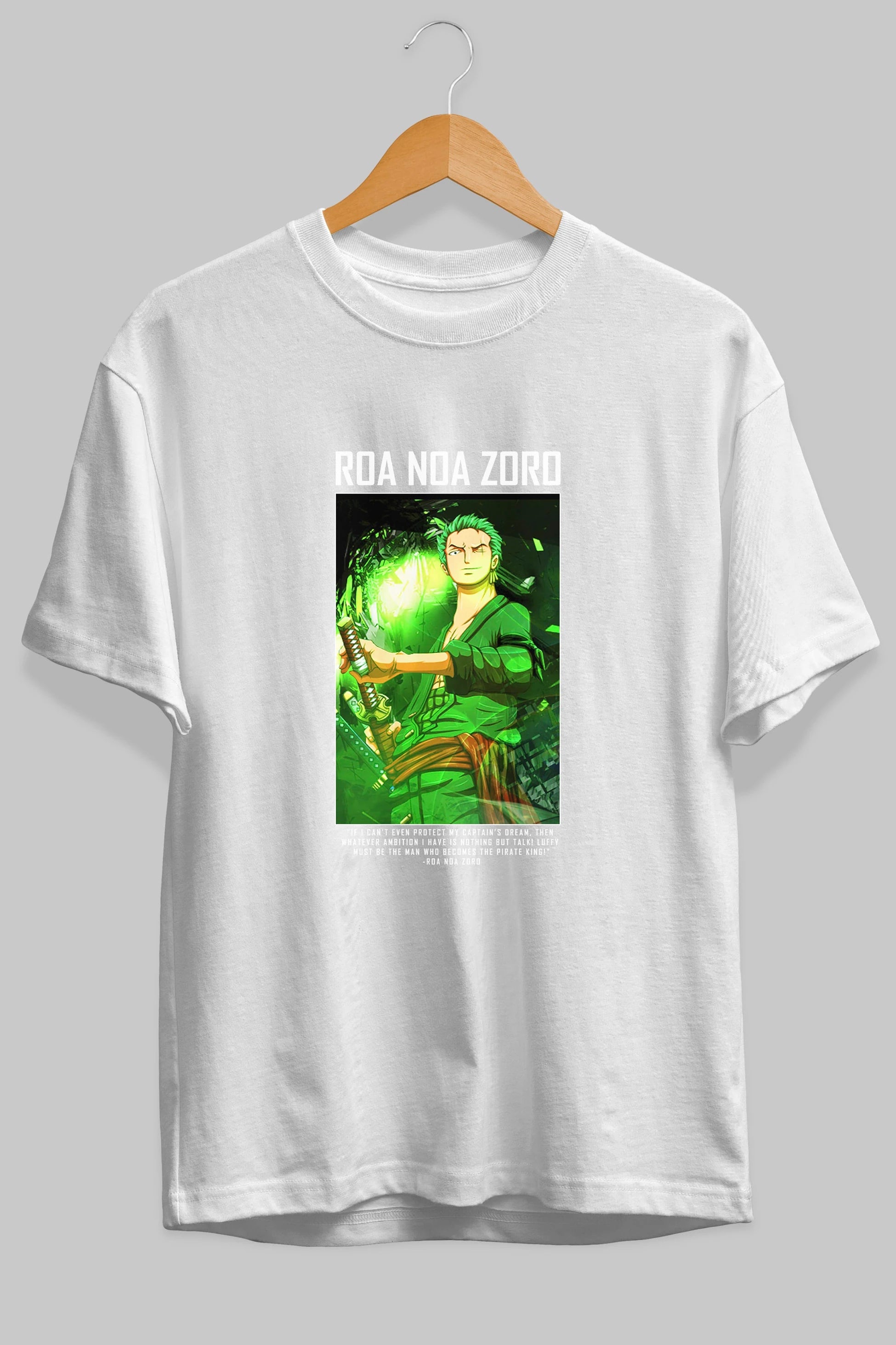 Roronoa Zoro 5 Anime Ön Baskılı Oversize t-shirt Erkek Kadın Unisex