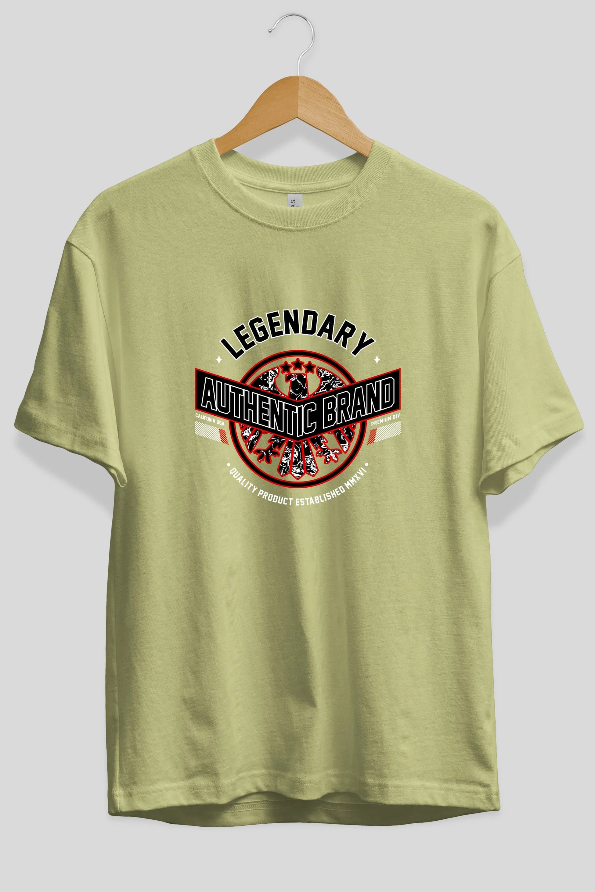 Legendary Brand Ön Baskılı Oversize t-shirt Erkek Kadın Unisex