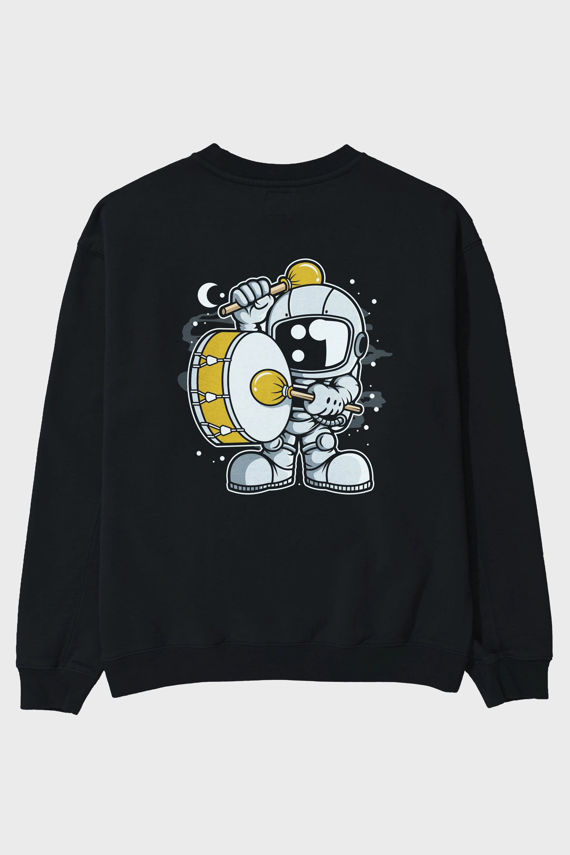 Astronaut Marching Band Arka Baskılı Oversize Sweatshirt Erkek Kadın Unisex