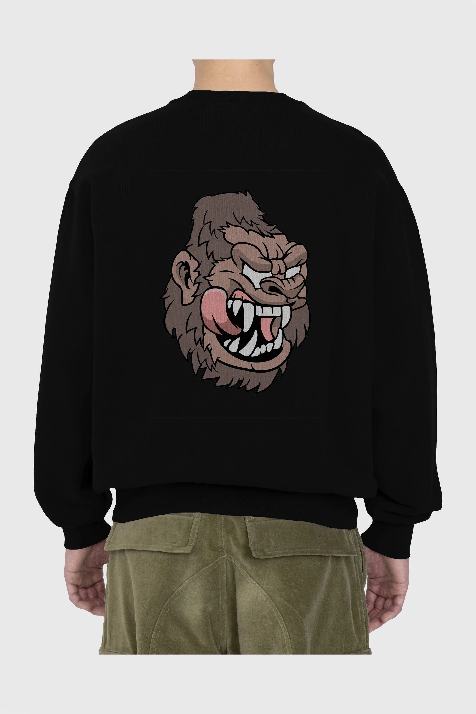 Big Gorilla Arka Baskılı Oversize Sweatshirt Erkek Kadın Unisex
