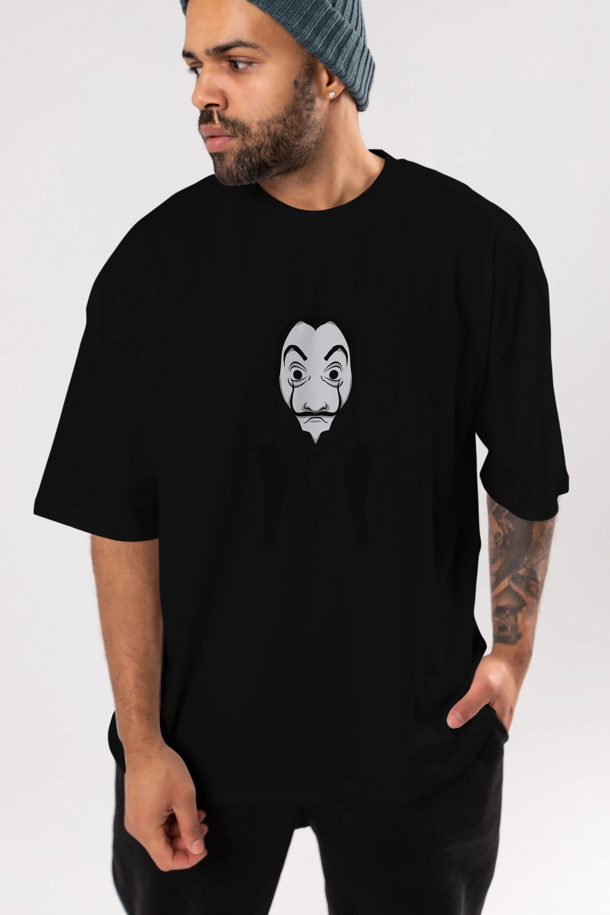 La Casa De Papel (7) Ön Baskılı Oversize t-shirt Erkek Kadın Unisex %100 Pamuk Bisiklet Yaka tişort
