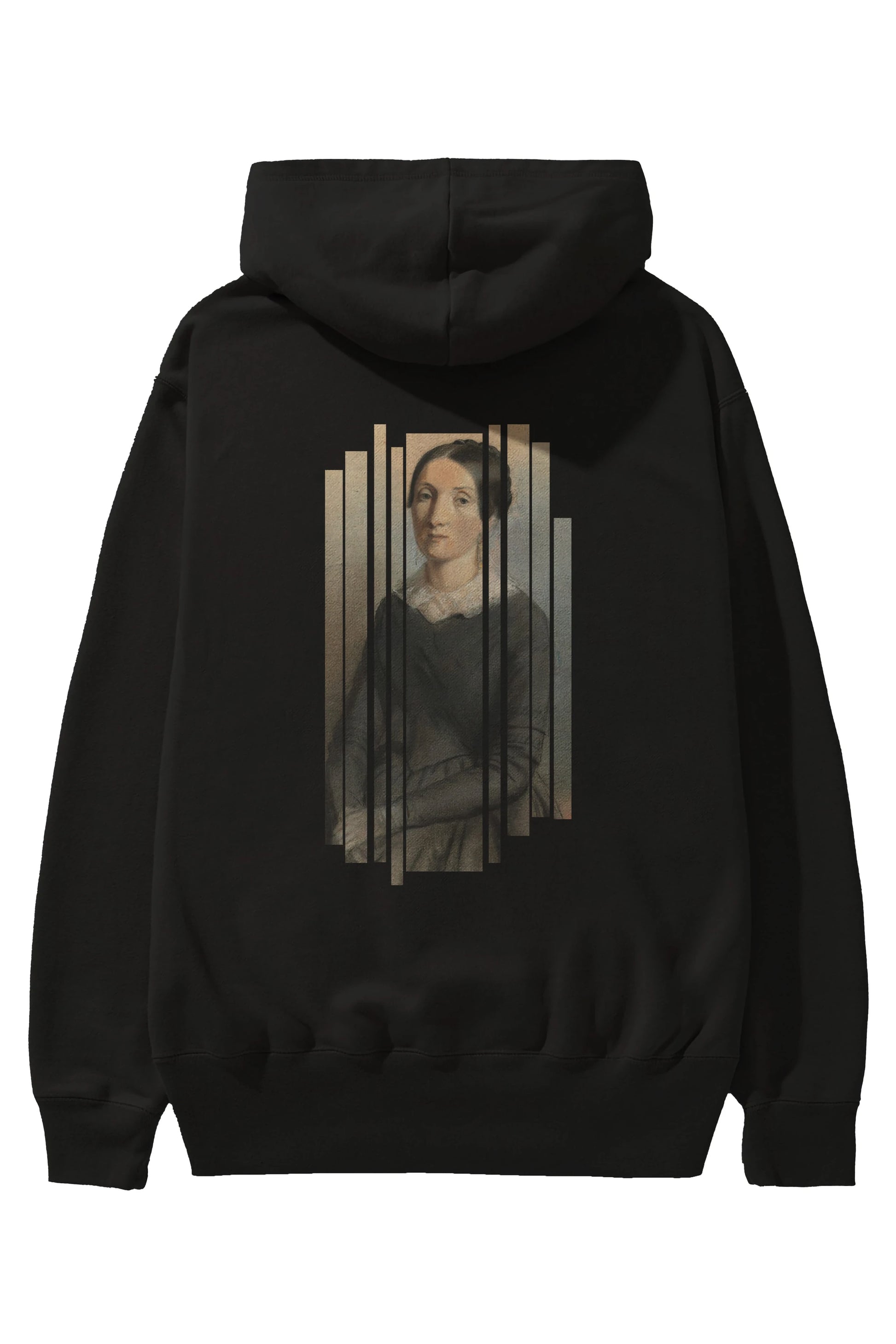 Retro Portre Arka Baskılı Oversize Hoodie Kapüşonlu Sweatshirt Erkek Kadın Unisex