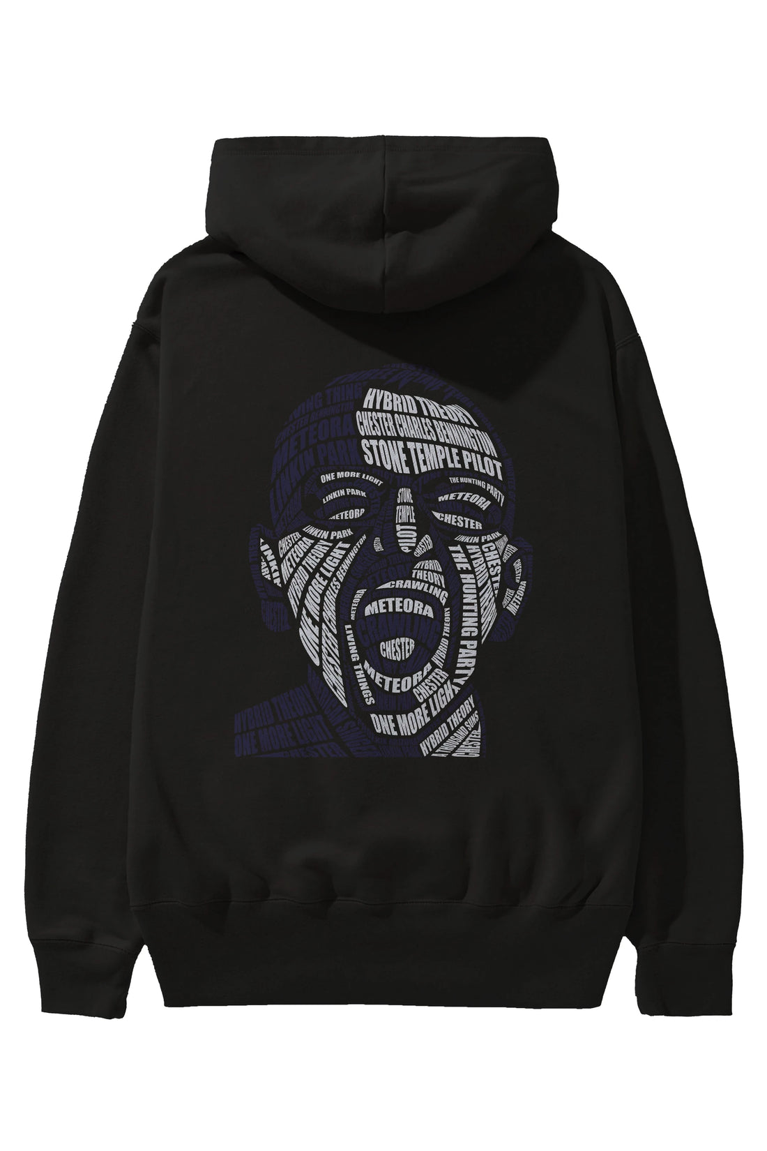 Chester Bennington Calligram Arka Baskılı Hoodie Oversize Kapüşonlu Sweatshirt Erkek Kadın Unisex
