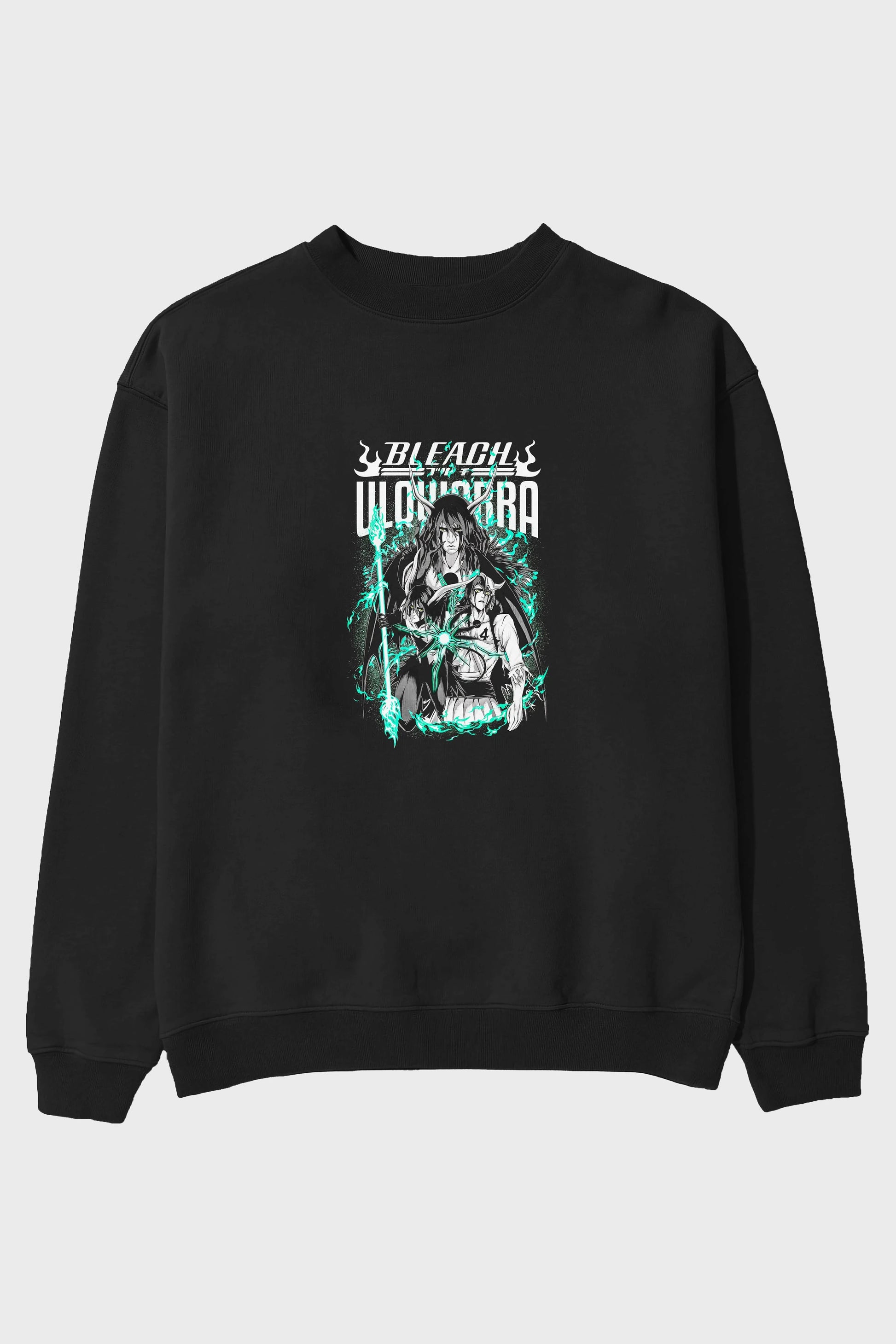 BLEACH(ULQUIARRA) Anime Ön Baskılı Oversize Sweatshirt Erkek Kadın Unisex