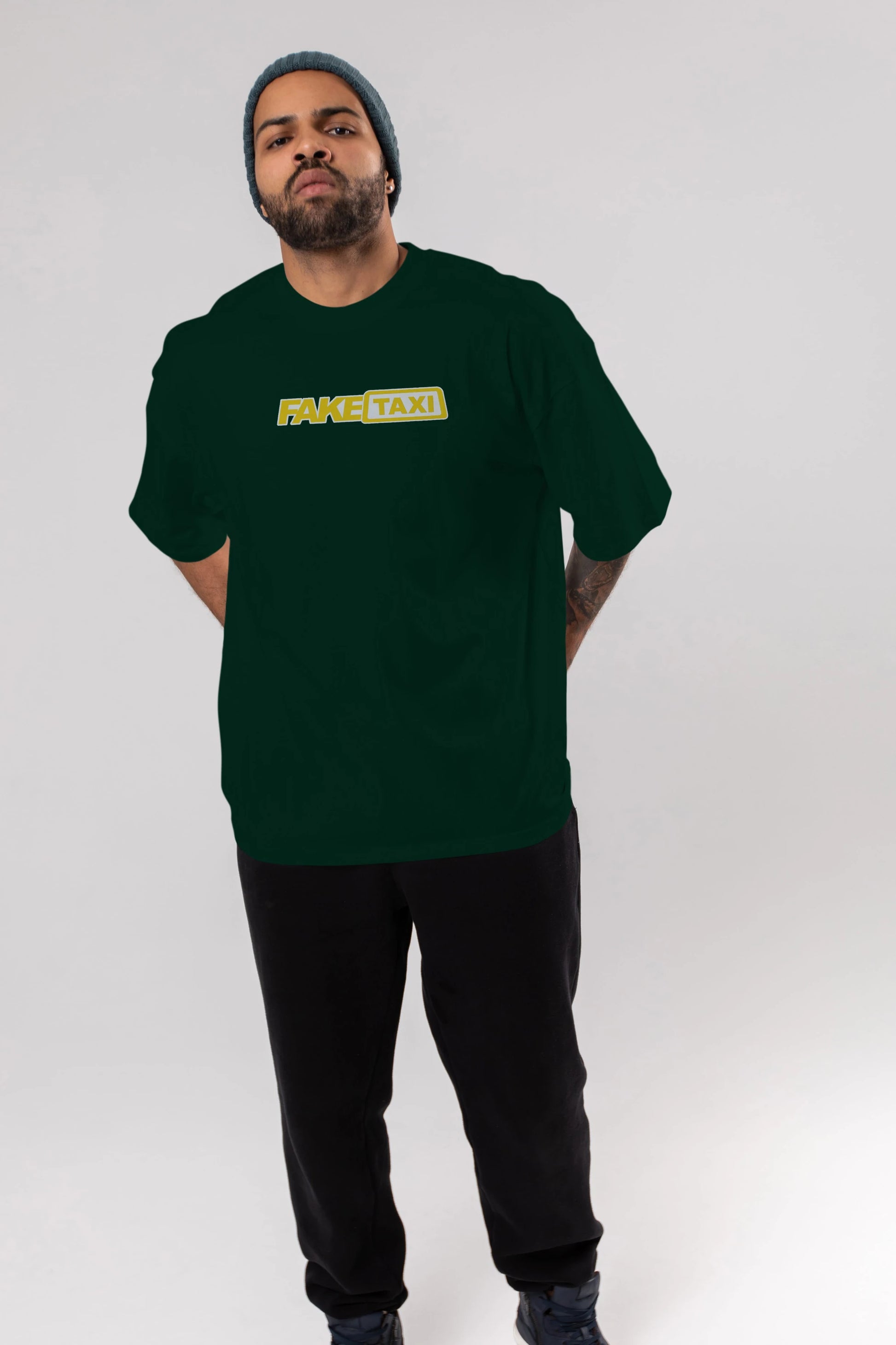 Fake Taxi Ön Baskılı Oversize t-shirt %100 pamuk Erkek Kadın Unisex