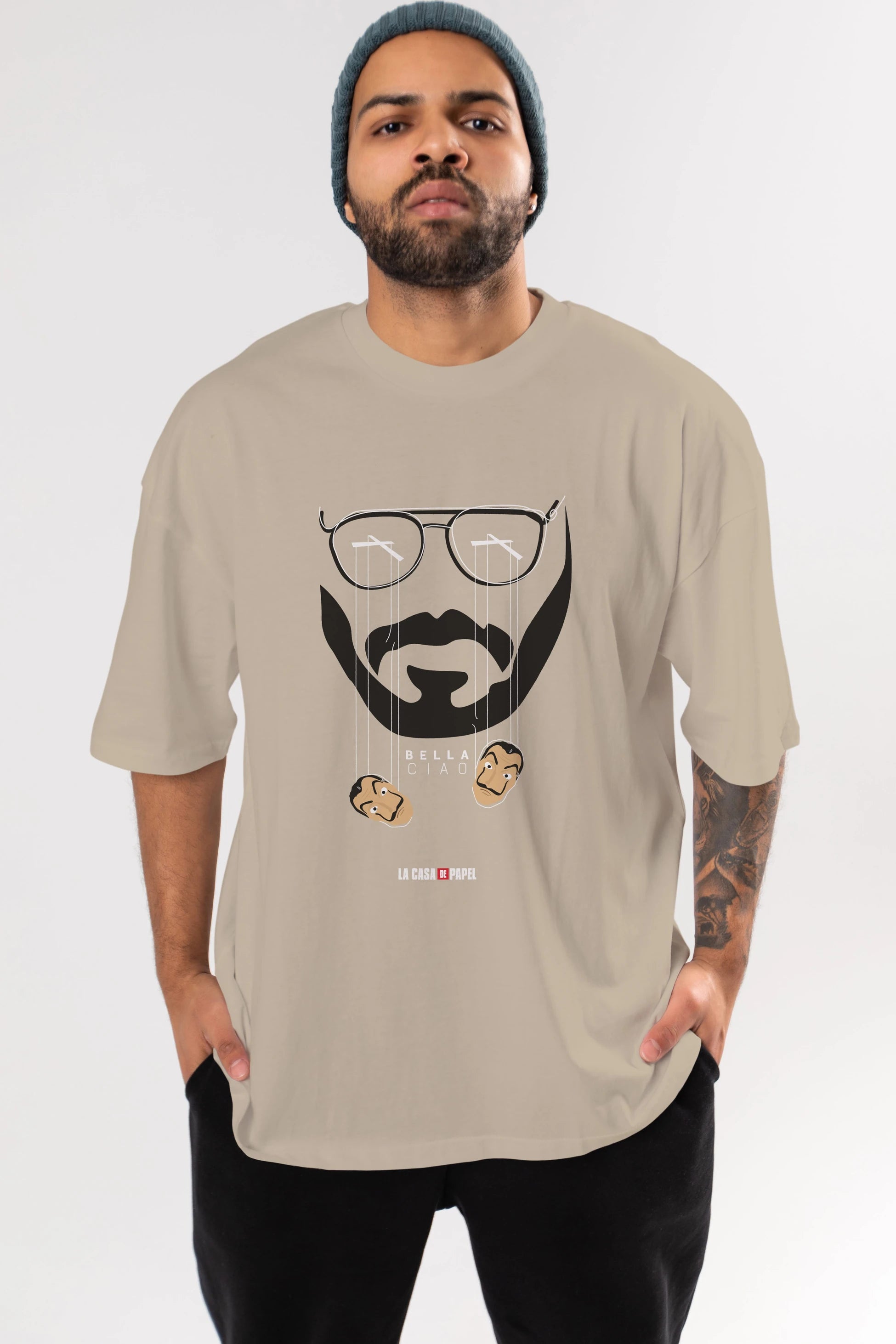 La Casa De Papel (11) Ön Baskılı Oversize t-shirt Erkek Kadın Unisex %100 Pamuk Bisiklet Yaka tişort