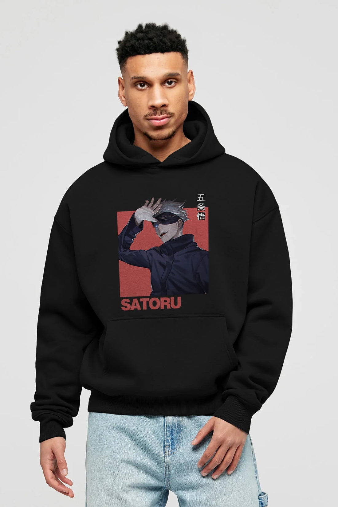 SATORU GOJO 2 Anime Ön Baskılı Hoodie Oversize Kapüşonlu Sweatshirt Erkek Kadın Unisex