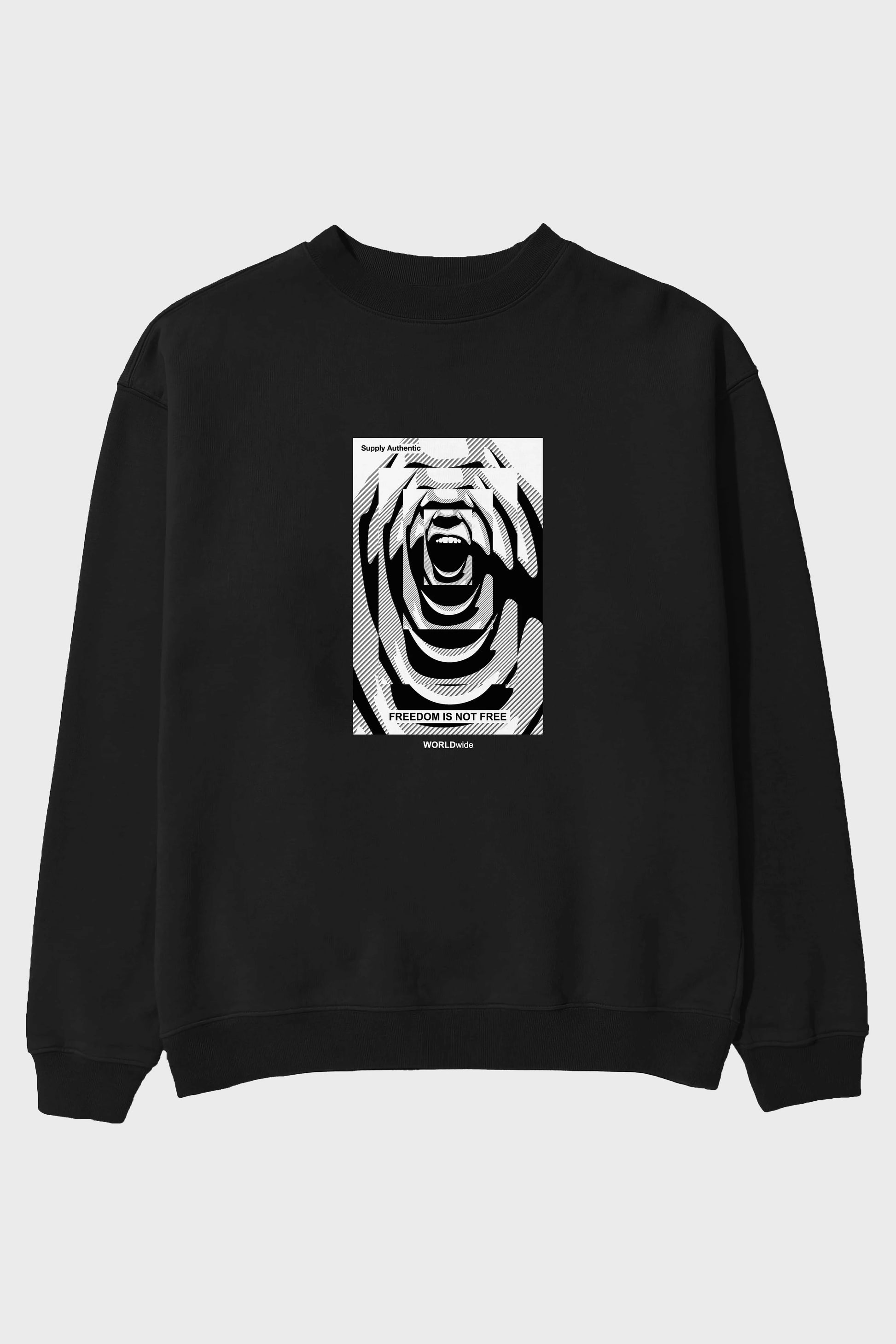 Freedom is Not Free 2 Ön Baskılı Oversize Sweatshirt Erkek Kadın Unisex