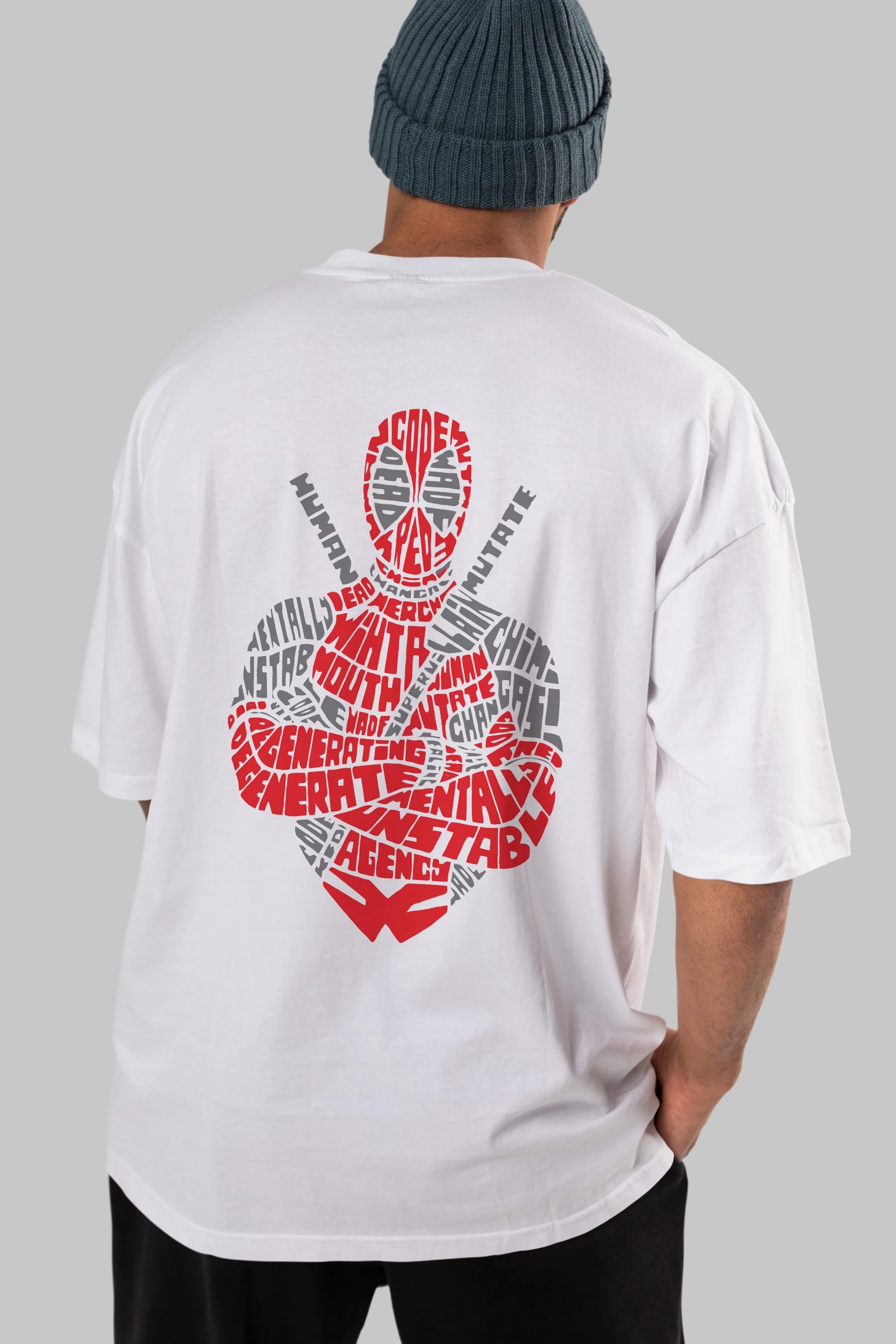Deadpool (16) Arka Baskılı Oversize t-shirt Erkek Kadın Unisex %100 Pamuk Bisiklet Yaka tişort