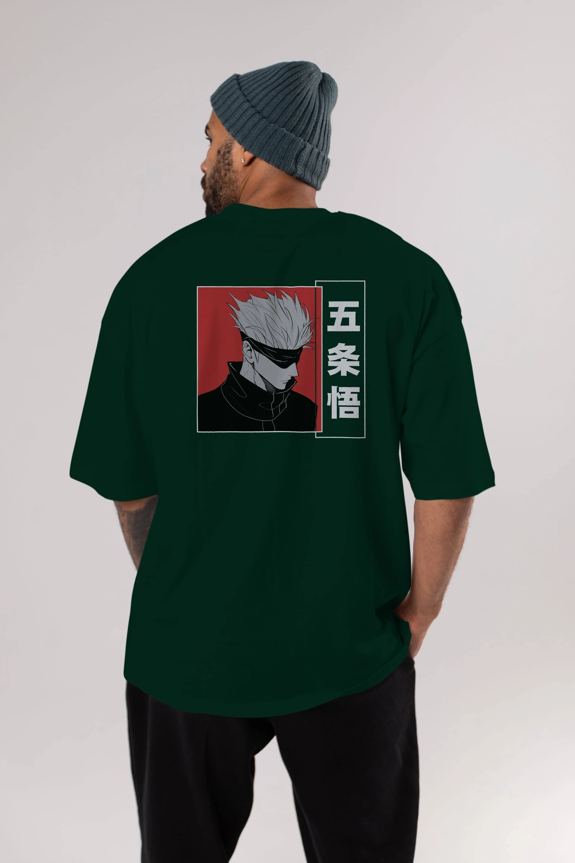 JUJUTSU KAISEN 2 Anime Arka Baskılı Oversize t-shirt Erkek Kadın Unisex