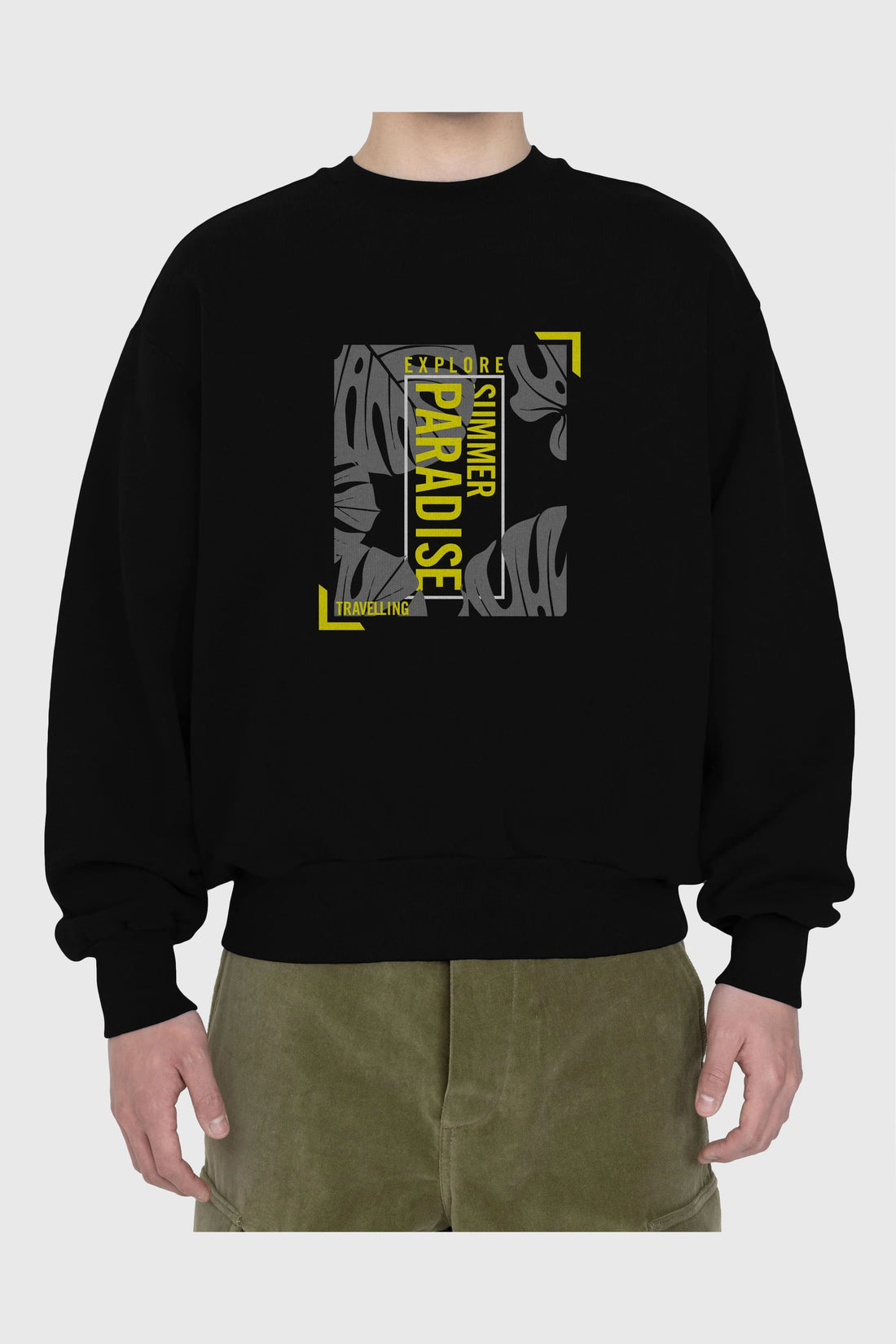 Explore Summer Ön Baskılı Oversize Sweatshirt Erkek Kadın Unisex