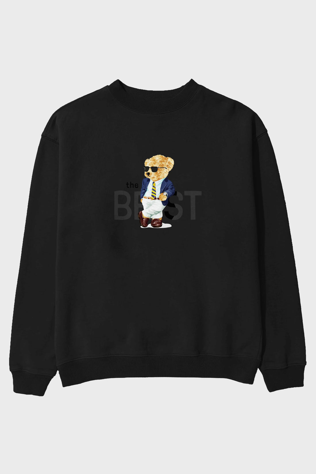 Teddy Bear The Best Ön Baskılı Oversize Sweatshirt Erkek Kadın Unisex