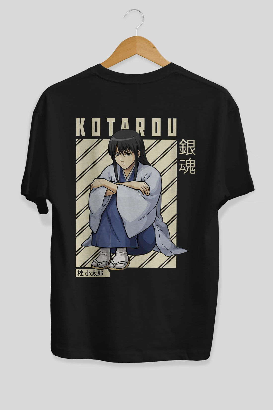 Kotarou Katsura GINTAMA Anime Arka Baskılı Oversize t-shirt Erkek Kadın Unisex