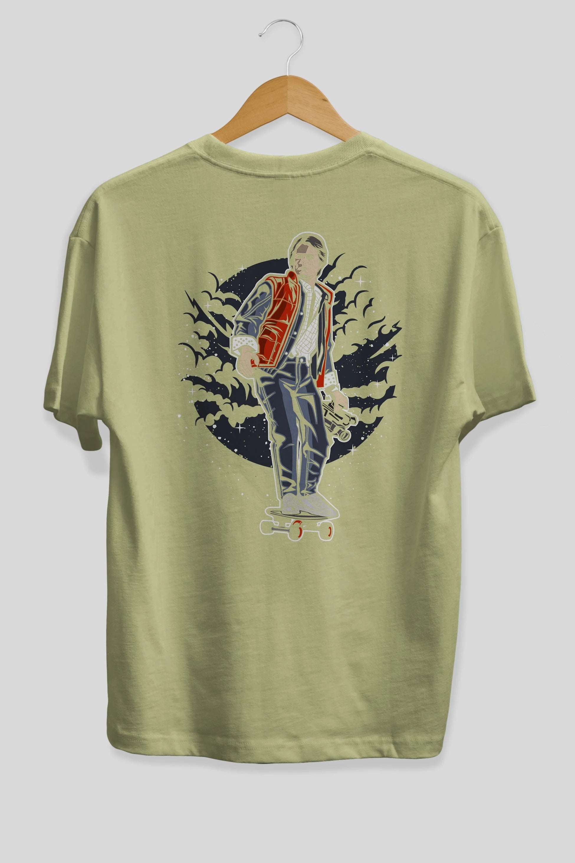 MARTY Arka Baskılı Oversize t-shirt Erkek Kadın Unisex %100 Pamuk