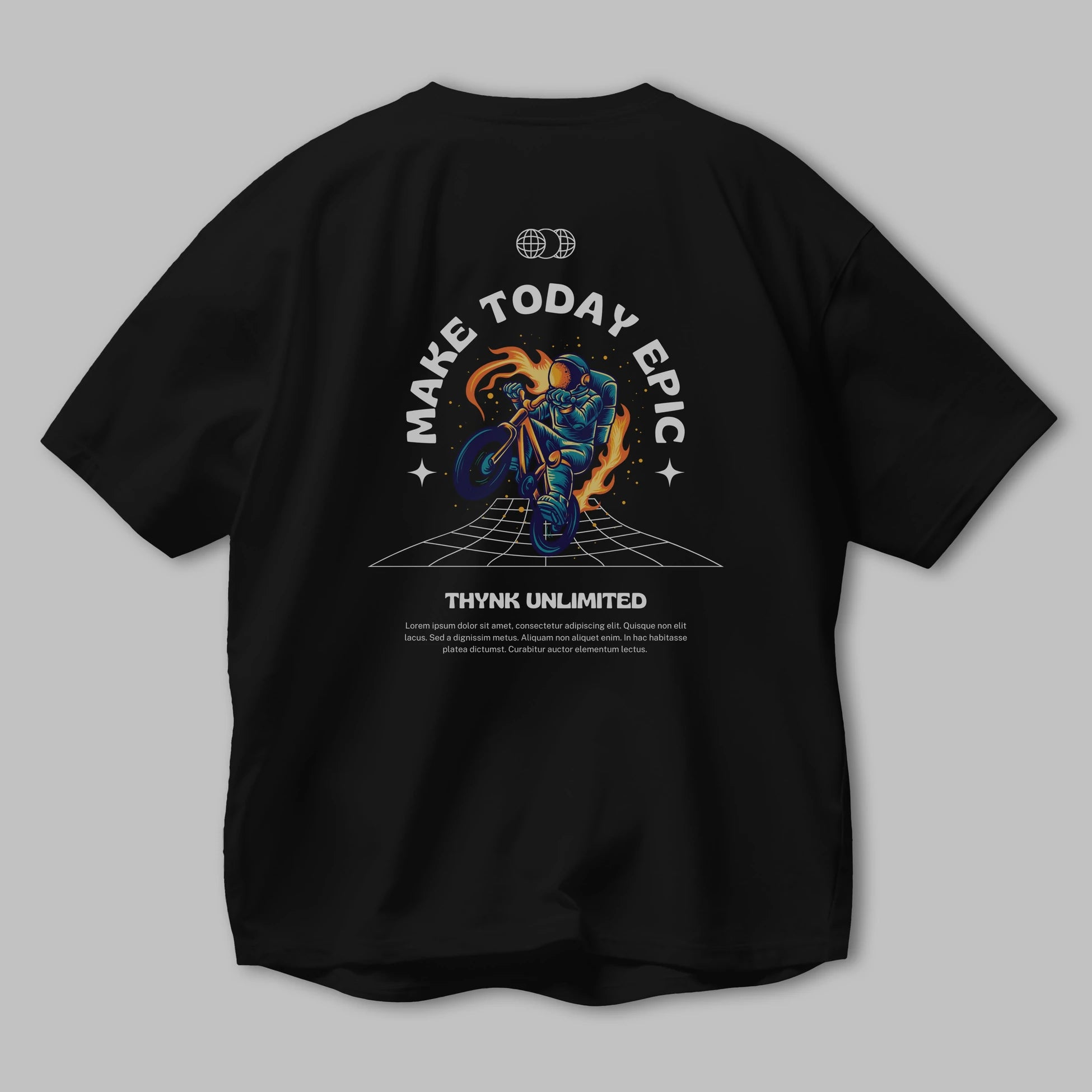 Make Today Epic Arka Baskılı Oversize t-shirt Erkek Kadın Unisex