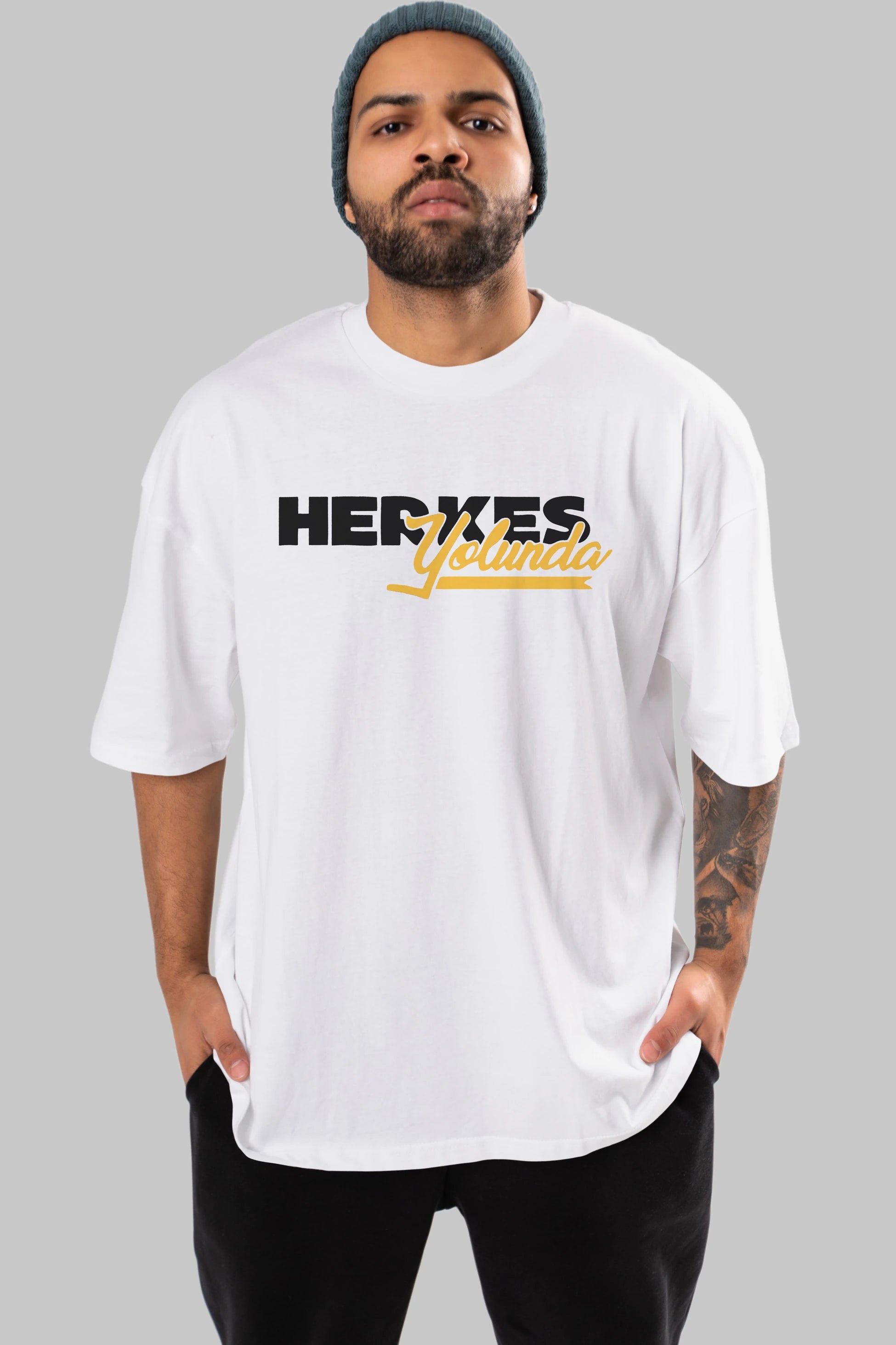 Herkes Yolunda Ön Baskılı Oversize t-shirt %100 pamuk Erkek Kadın Unisex