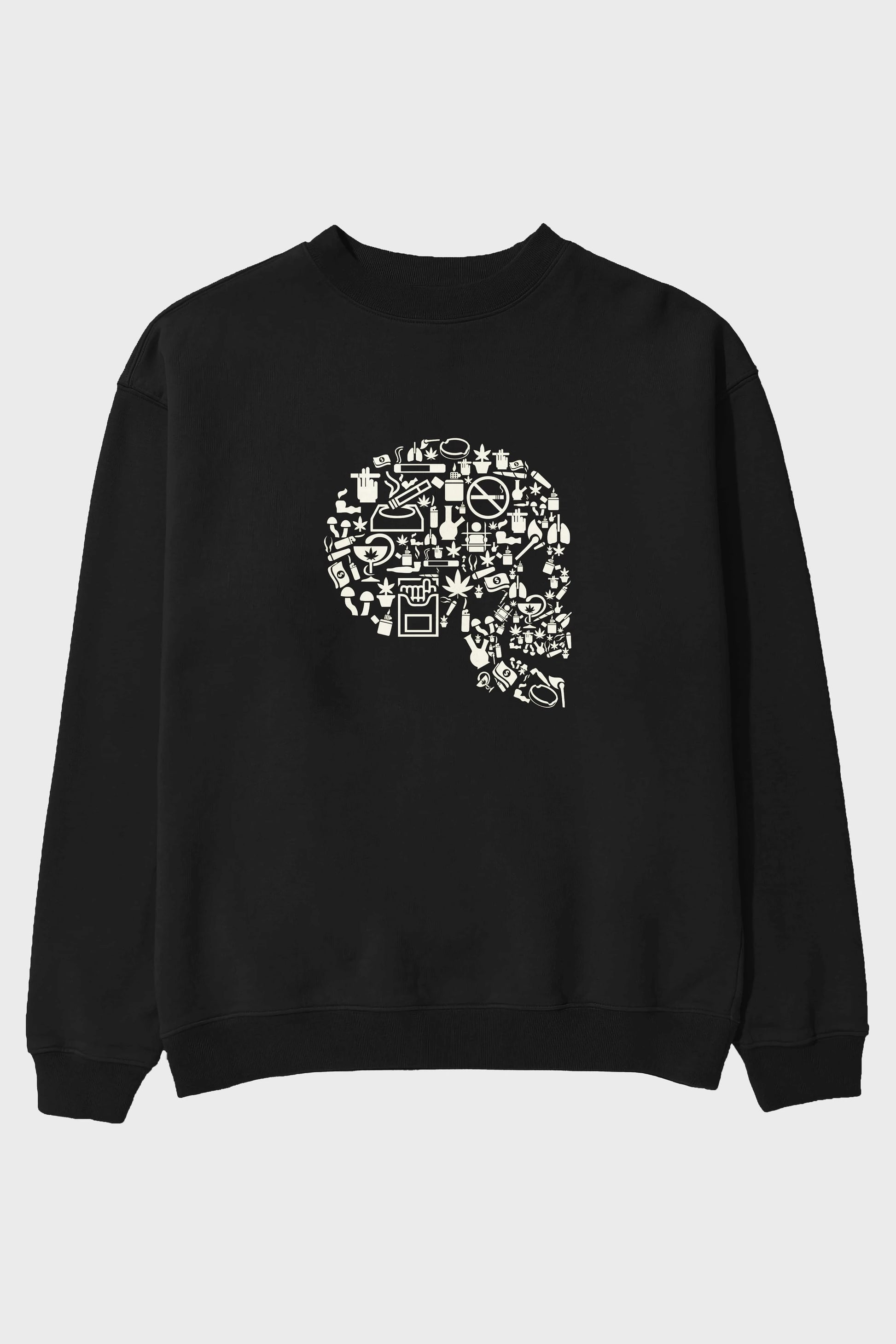 Smoking Kills Ön Baskılı Oversize Sweatshirt Erkek Kadın Unisex