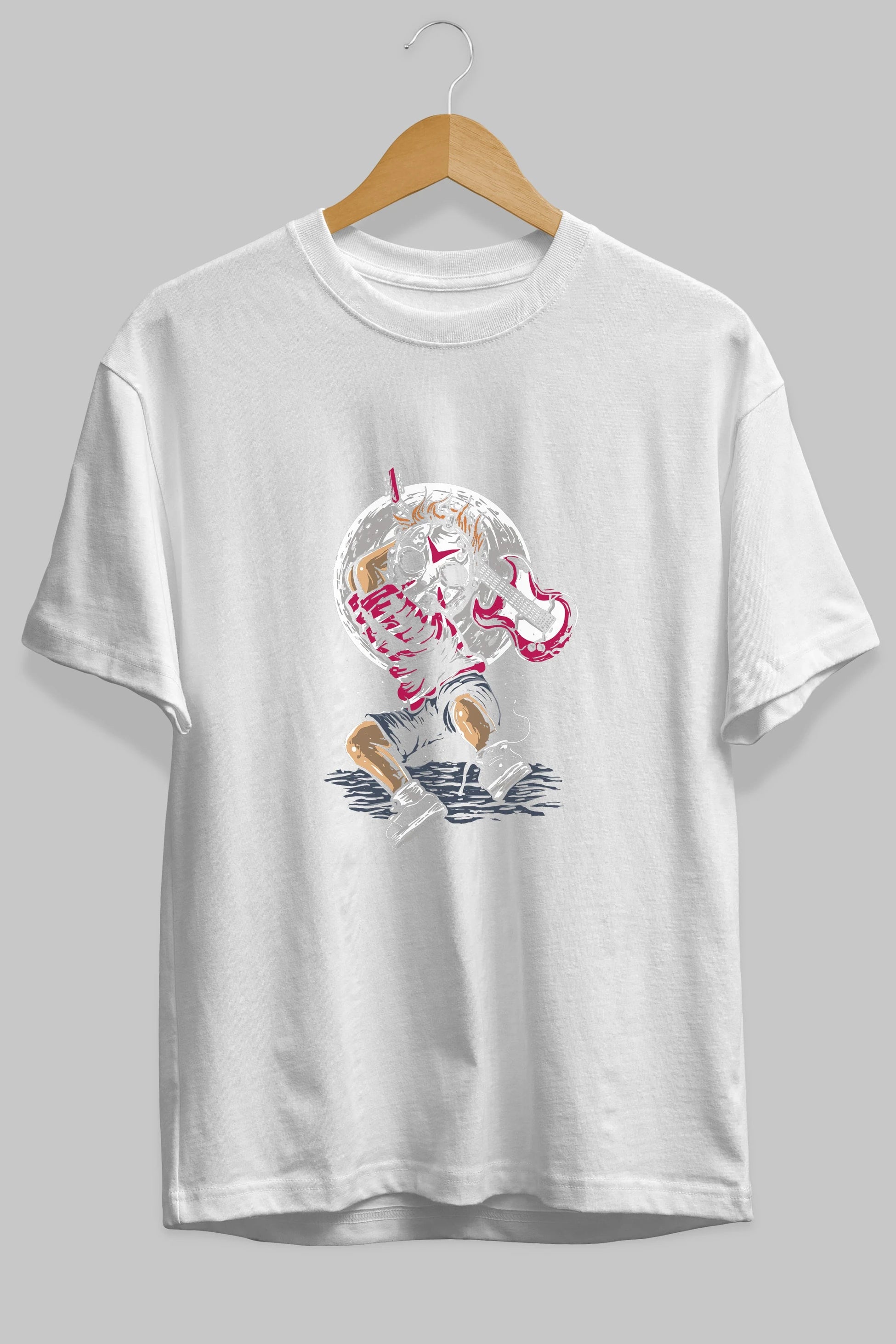 Break The Noise Ön Baskılı Oversize t-shirt Erkek Kadın Unisex %100 Pamuk tişort