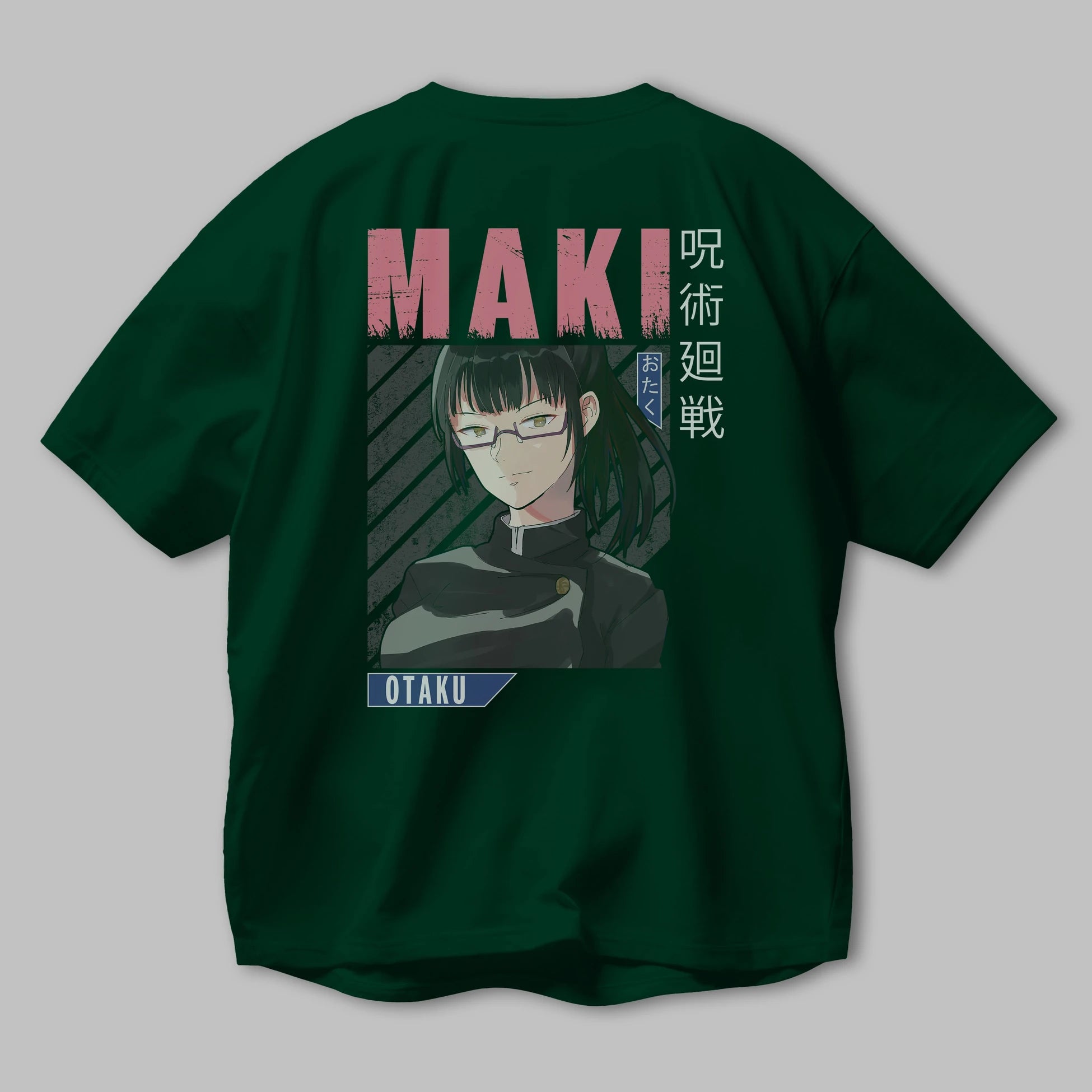 Maki Zenin CHAINSAWMAN 1 Anime Arka Baskılı Oversize t-shirt Erkek Kadın Unisex