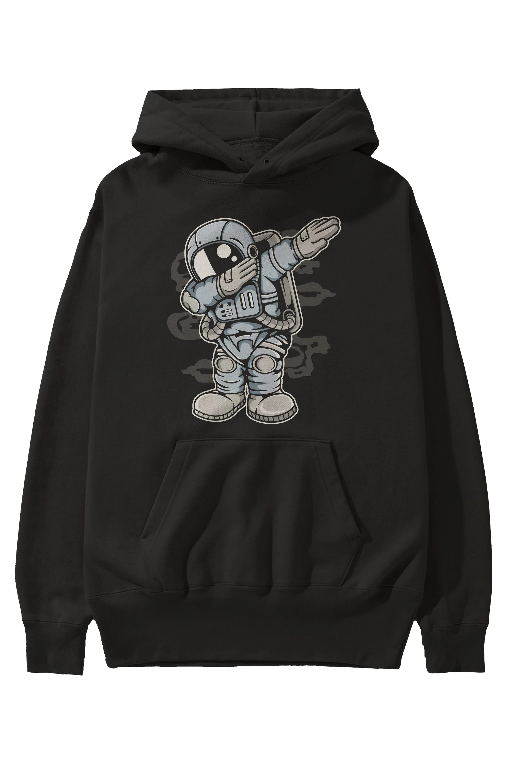 Astronaut Dab Ön Baskılı Hoodie Oversize Kapüşonlu Sweatshirt Erkek Kadın Unisex