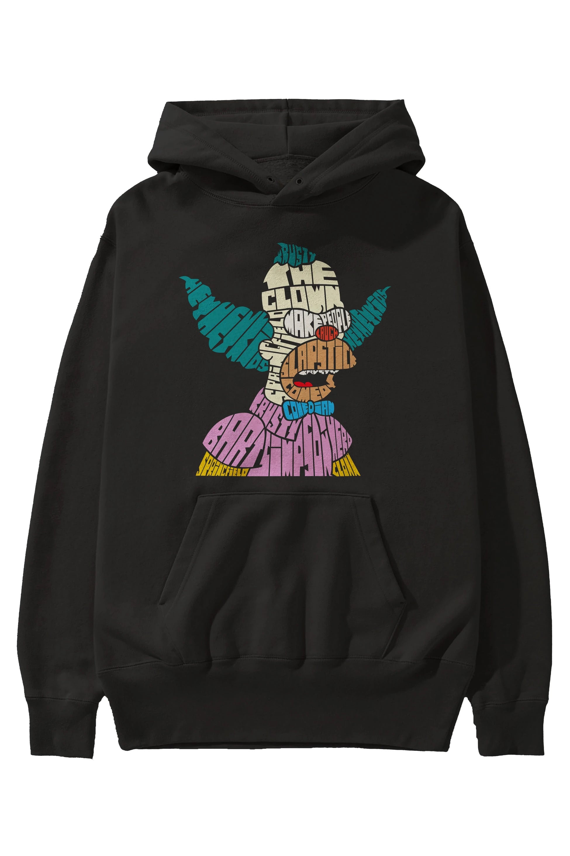 Krusty Clown Ön Baskılı Hoodie Oversize Kapüşonlu Sweatshirt Erkek Kadın Unisex