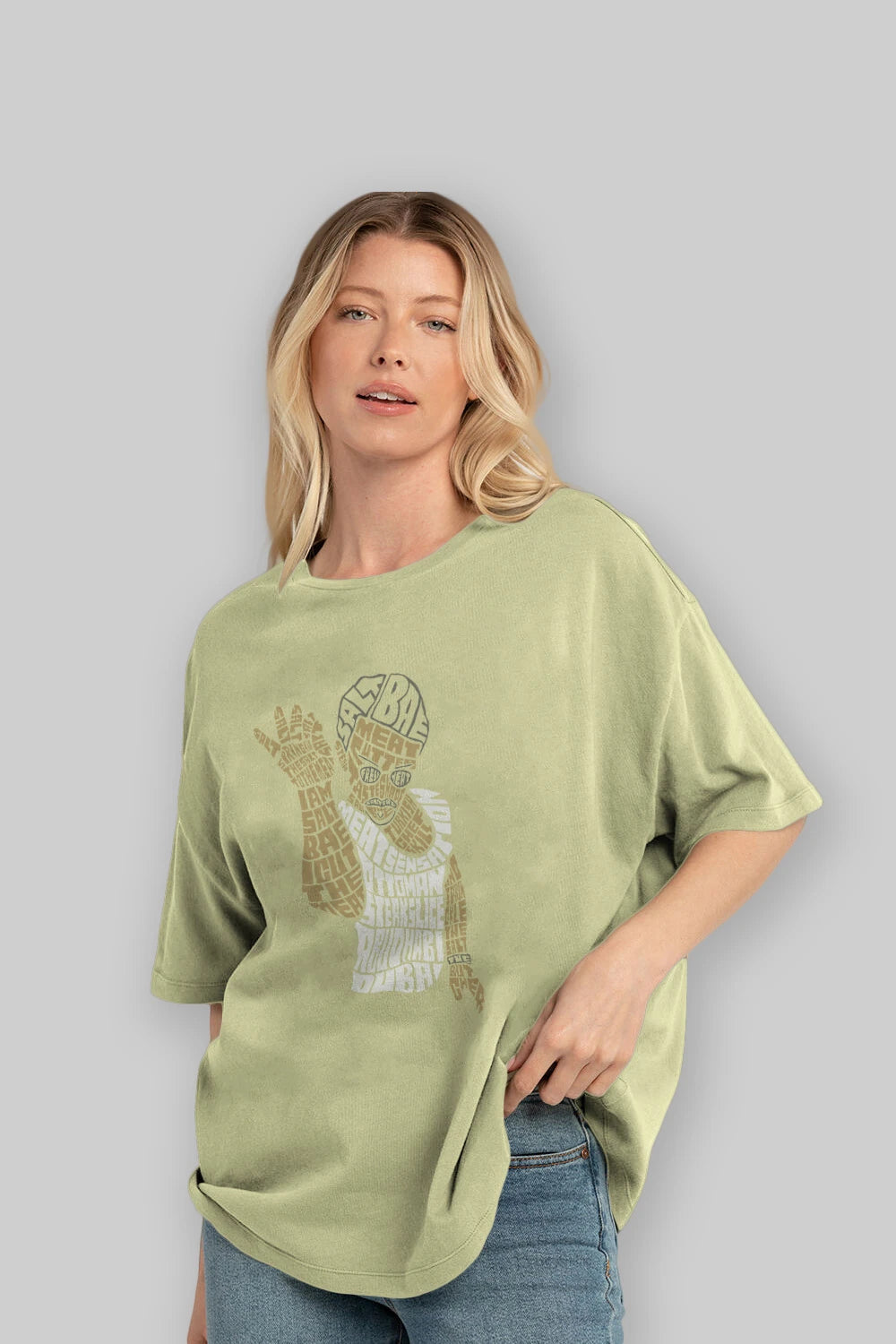 Salt Bae Ön Baskılı Oversize t-shirt %100 pamuk Erkek Kadın Unisex