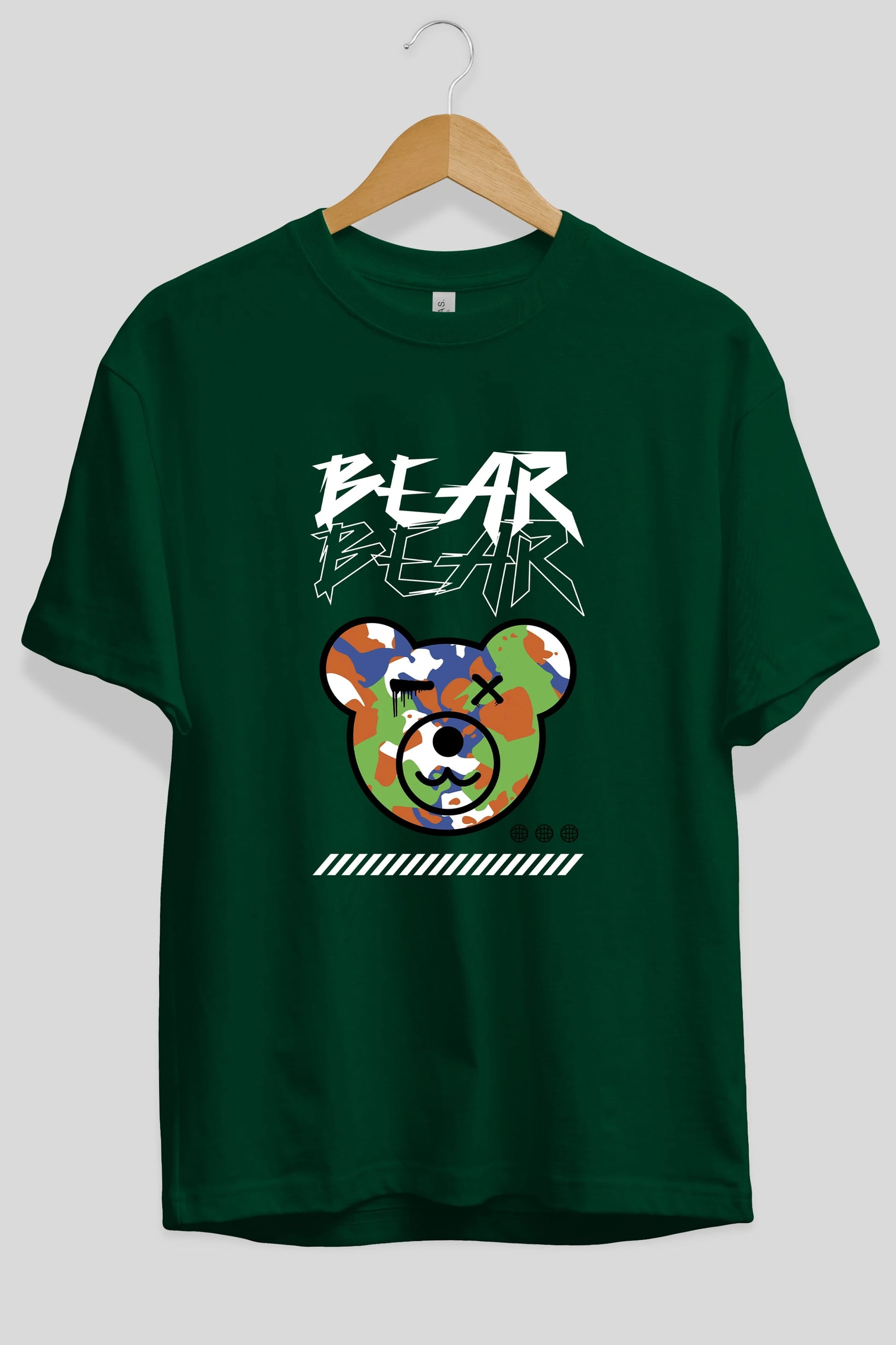 Bear Bear Ön Baskılı Oversize t-shirt Erkek Kadın Unisex
