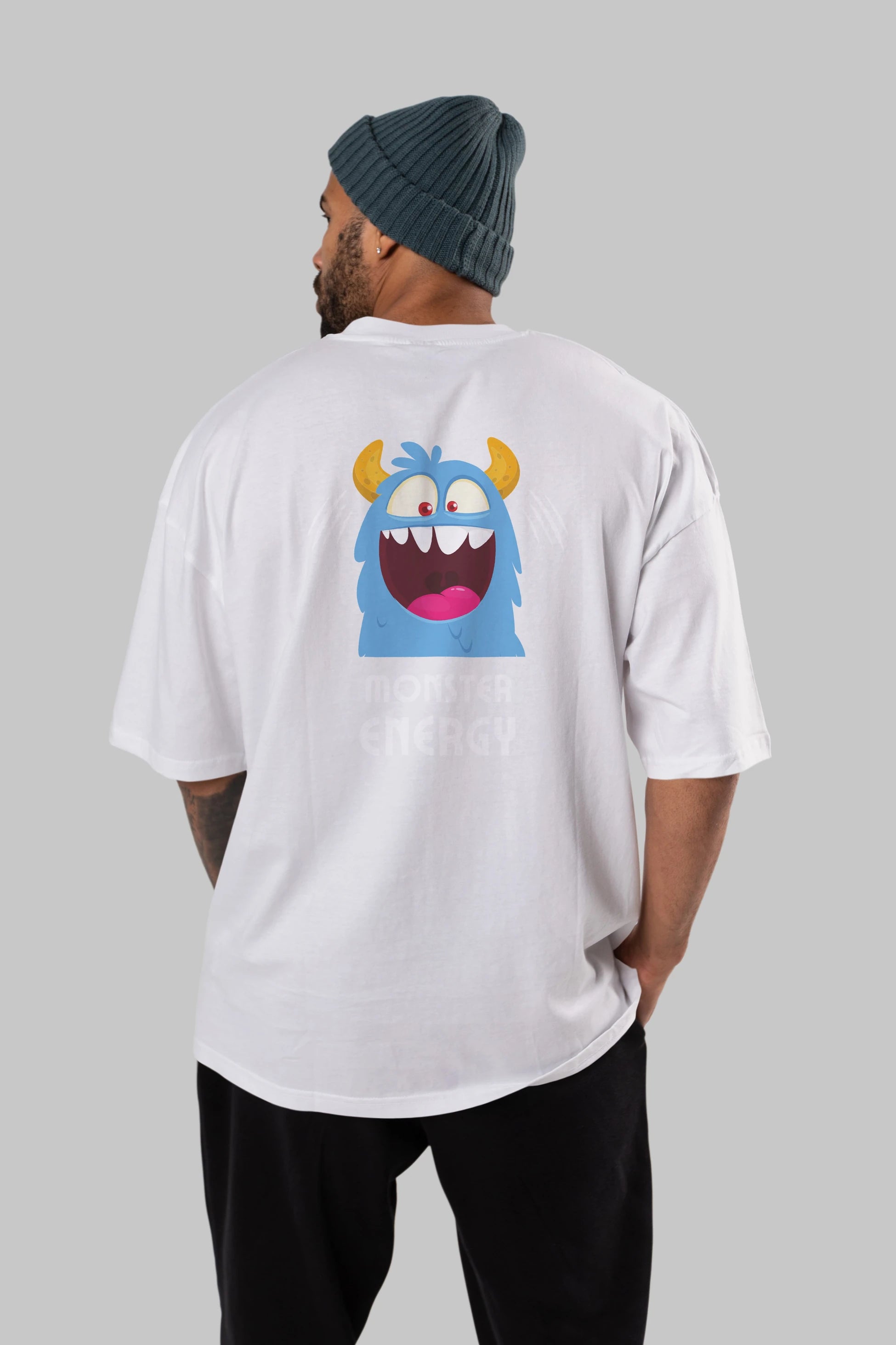 Monster Energy Arka Baskılı Oversize t-shirt Erkek Kadın Unisex