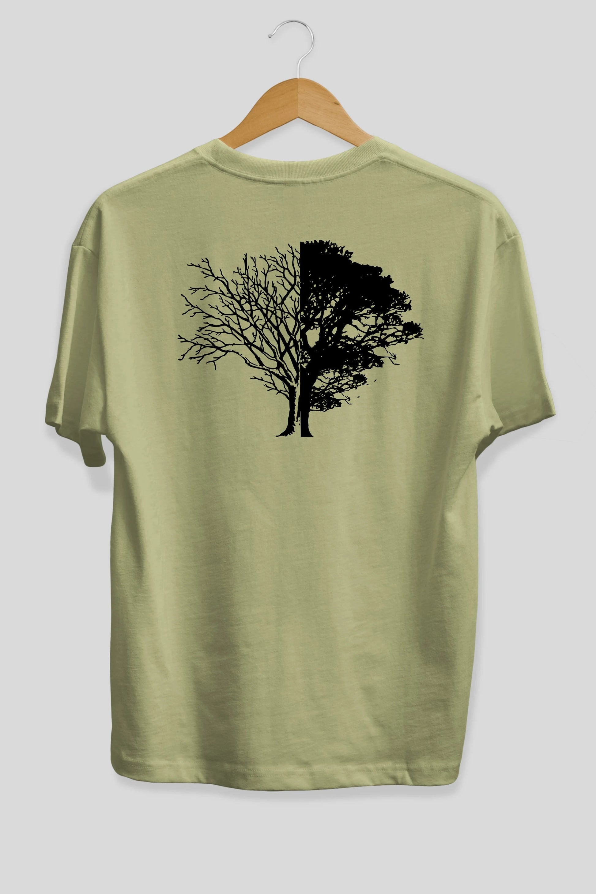 Life And Death Arka Baskılı Oversize t-shirt %100 pamuk Erkek Kadın Unisex