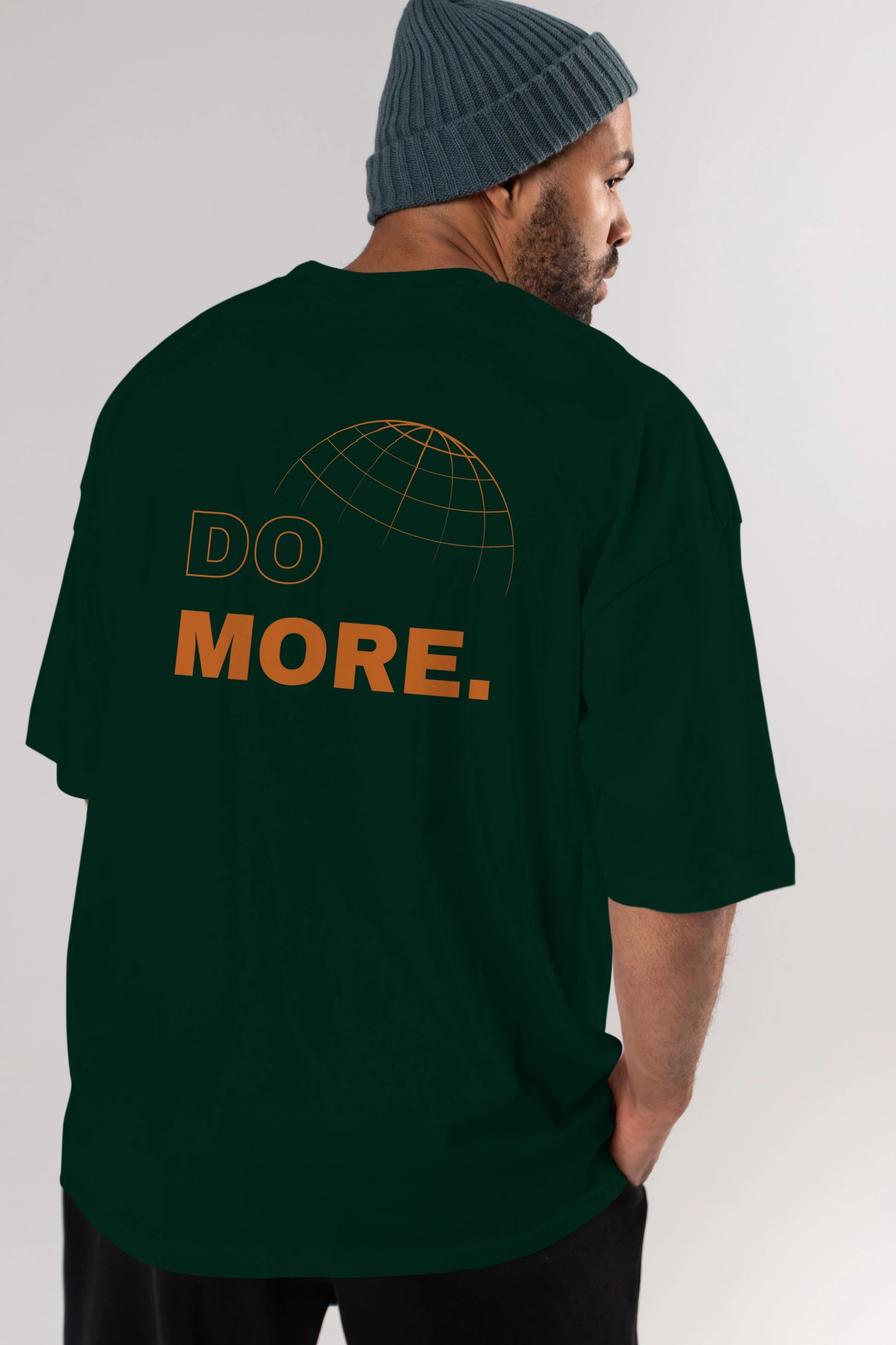 Do More Yazılı Arka Baskılı Oversize t-shirt Erkek Kadın Unisex