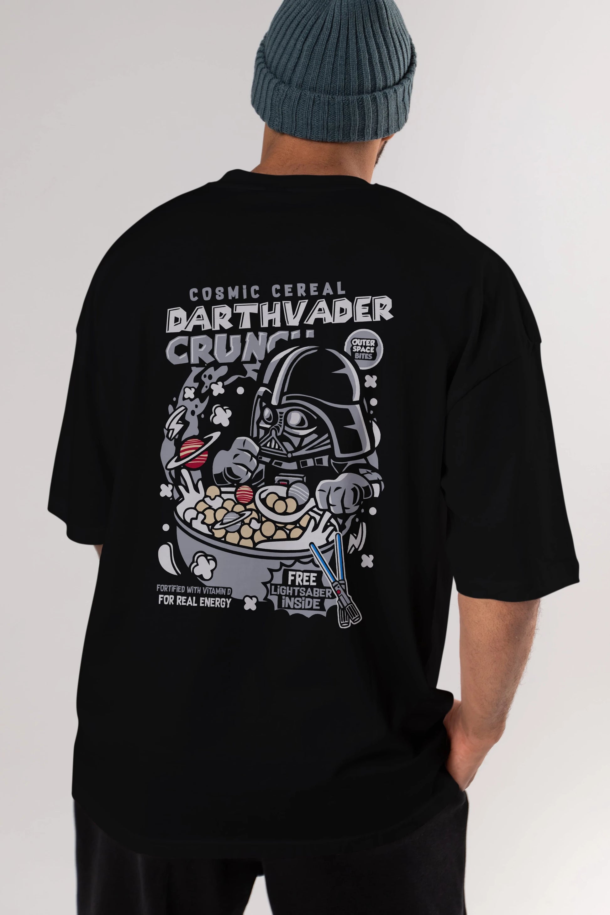 Darth Vader (2) Arka Baskılı Oversize t-shirt Erkek Kadın Unisex %100 Pamuk Bisiklet Yaka tişort