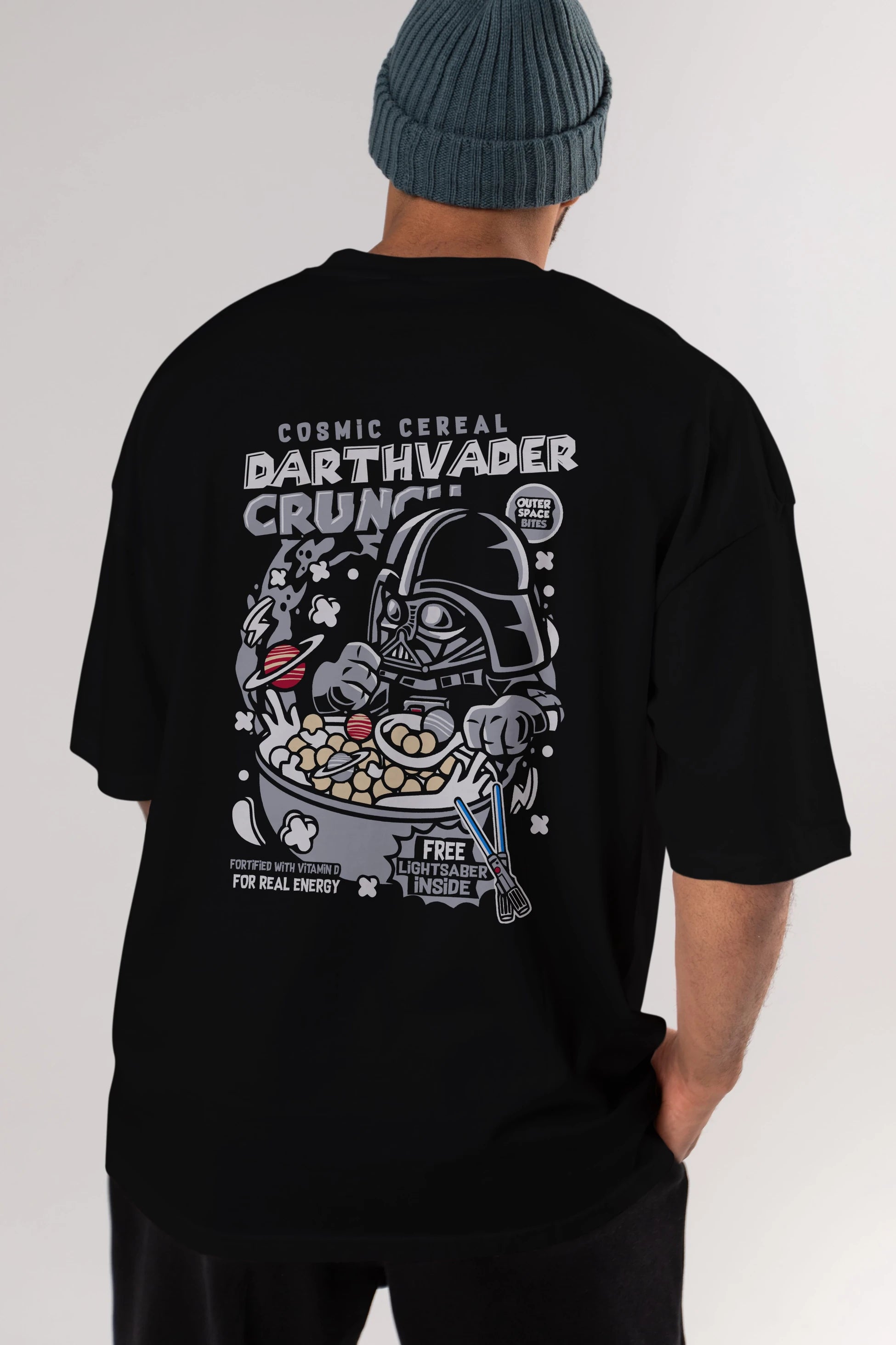 Darth Vader (2) Arka Baskılı Oversize t-shirt Erkek Kadın Unisex %100 Pamuk Bisiklet Yaka tişort
