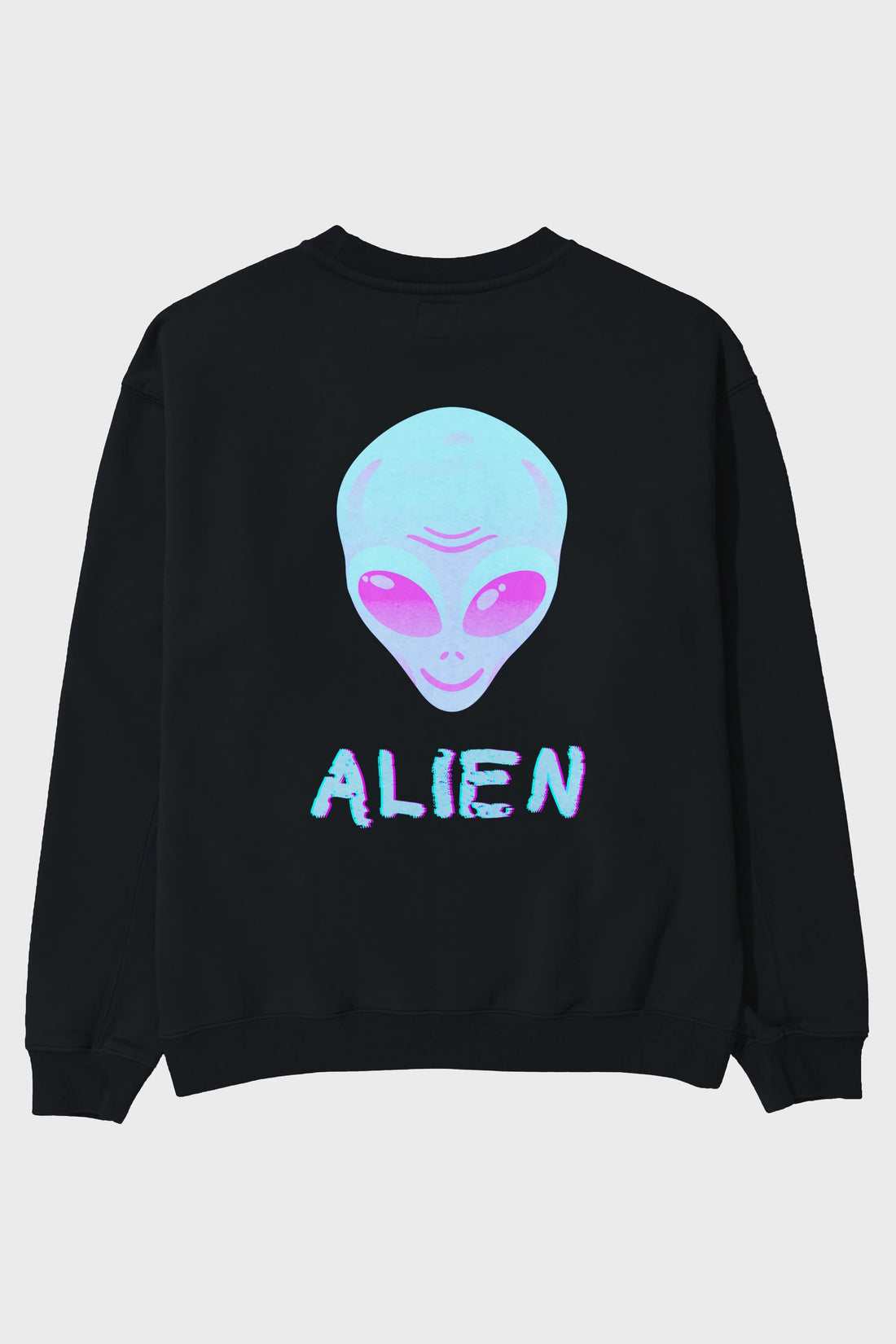 Alien Arka Baskılı Oversize Sweatshirt Erkek Kadın Unisex