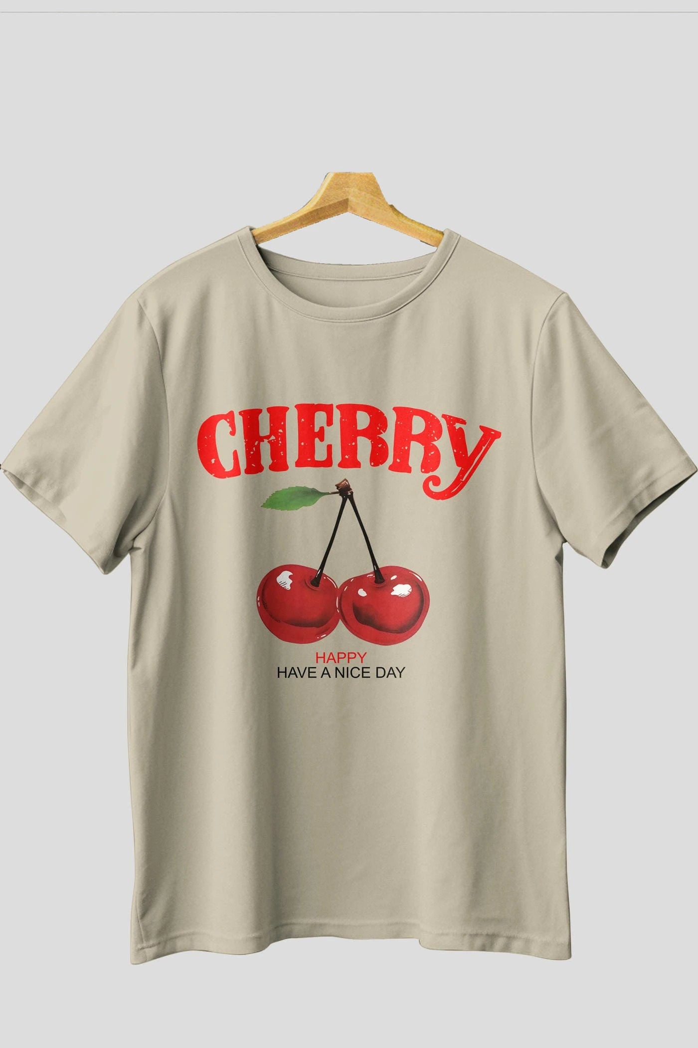 Cherry Cherries 5 Ön Baskılı Oversize t-shirt Erkek Kadın Pamuk Bisiklet Yaka tişort