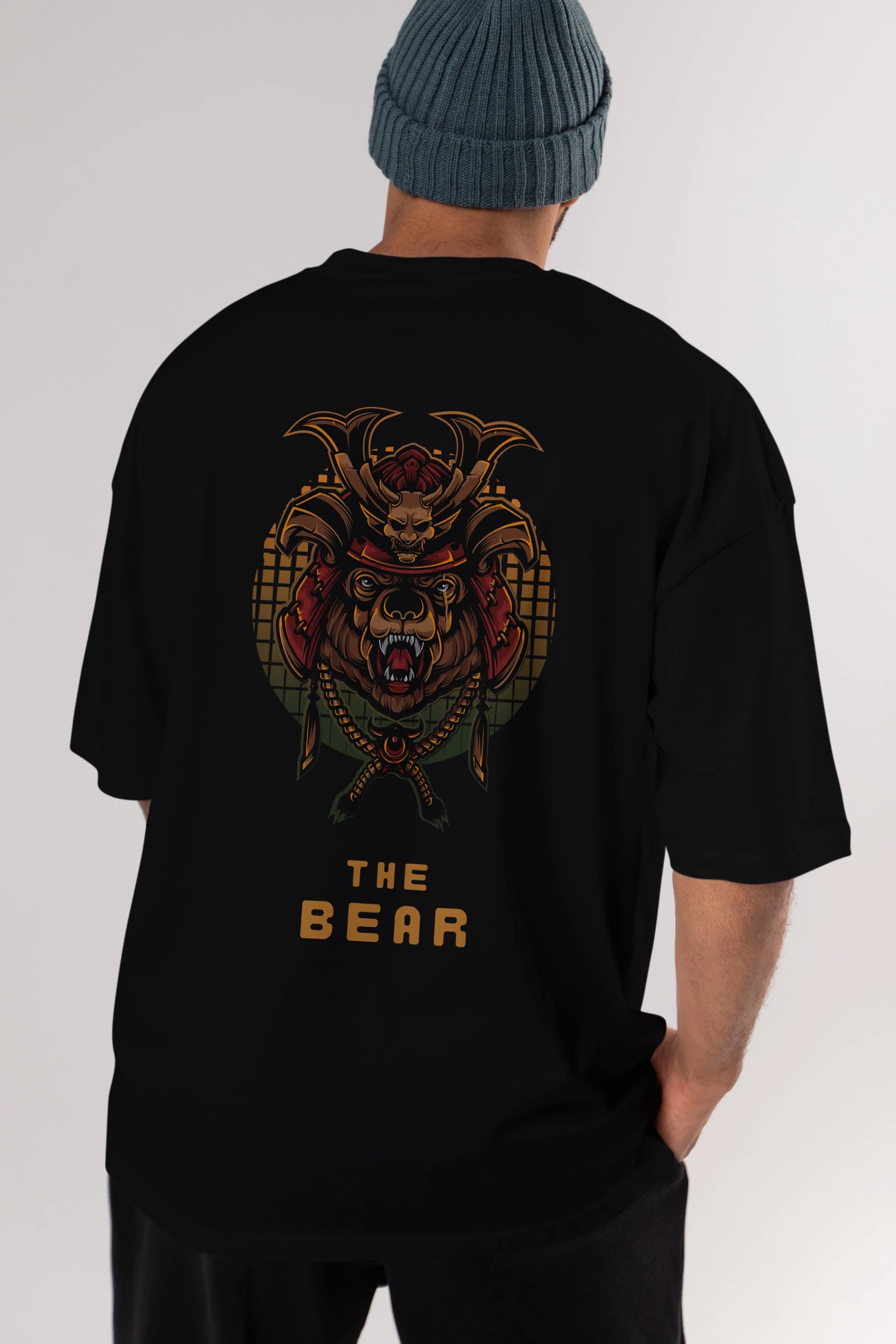 The Bear 2 Arka Baskılı Oversize t-shirt Erkek Kadın Unisex %100 Pamuk