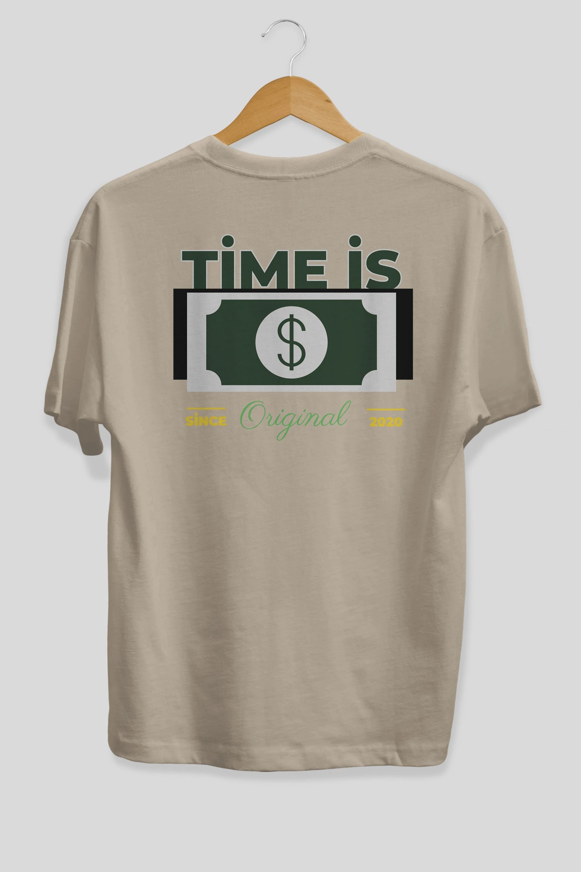 Time is Original Arka Baskılı Oversize t-shirt Erkek Kadın Unisex