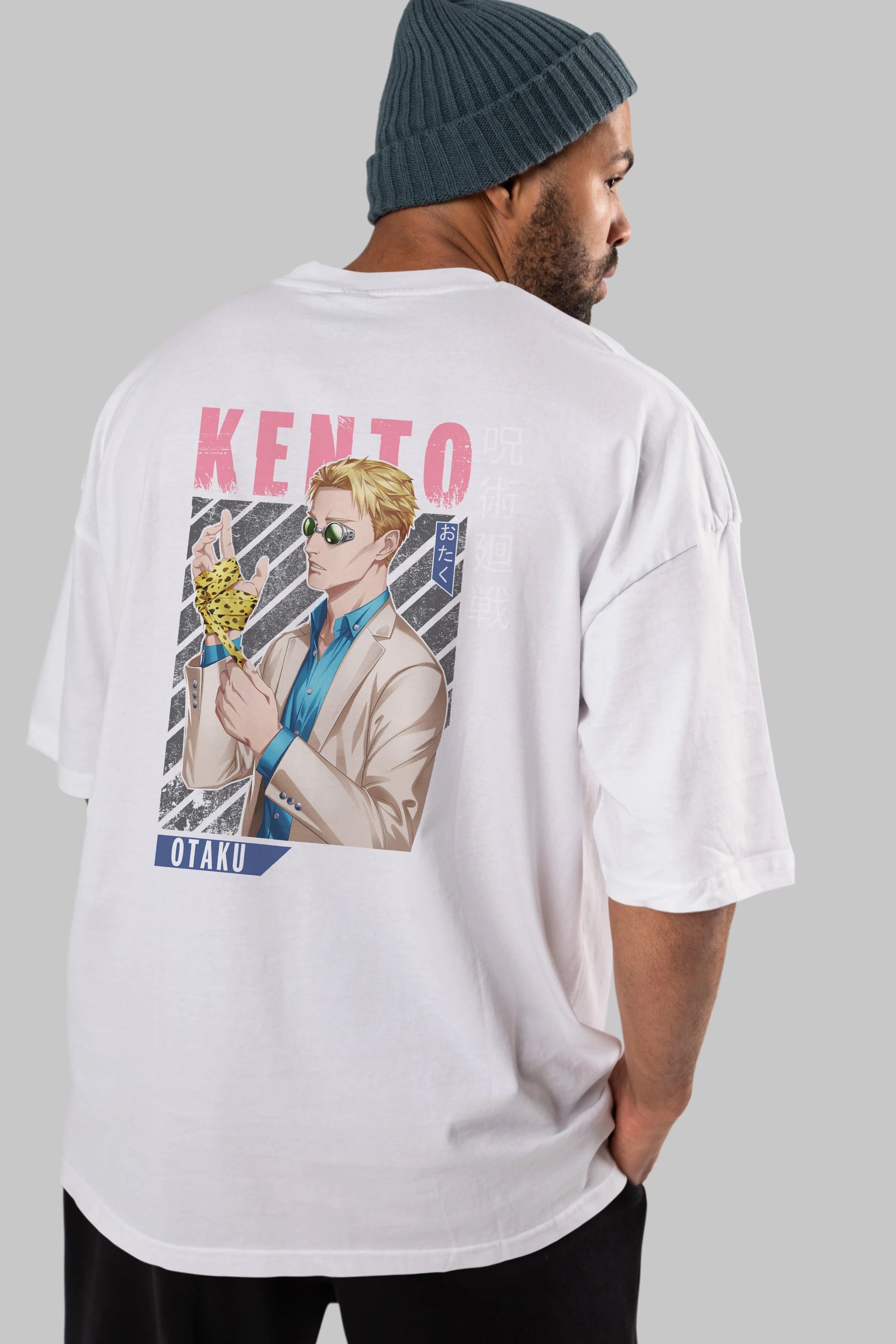 Kento Nanami Anime Arka Baskılı Oversize t-shirt Erkek Kadın Unisex