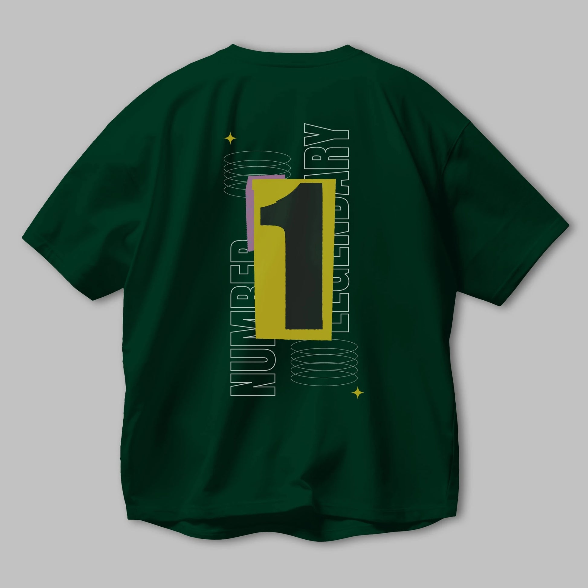 Number 1 Yazılı Arka Baskılı Oversize t-shirt Erkek Kadın Unisex
